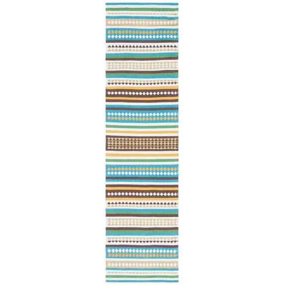 Montauk MTK451 Hand Woven Runner Rug - Light Blue/Ivory - 2'3"x9' - Safavieh.
