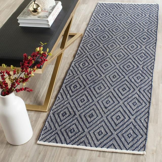 Montauk MTK811 Hand Woven Runner Rug - Navy/Ivory - 2'3"x7' - Safavieh.