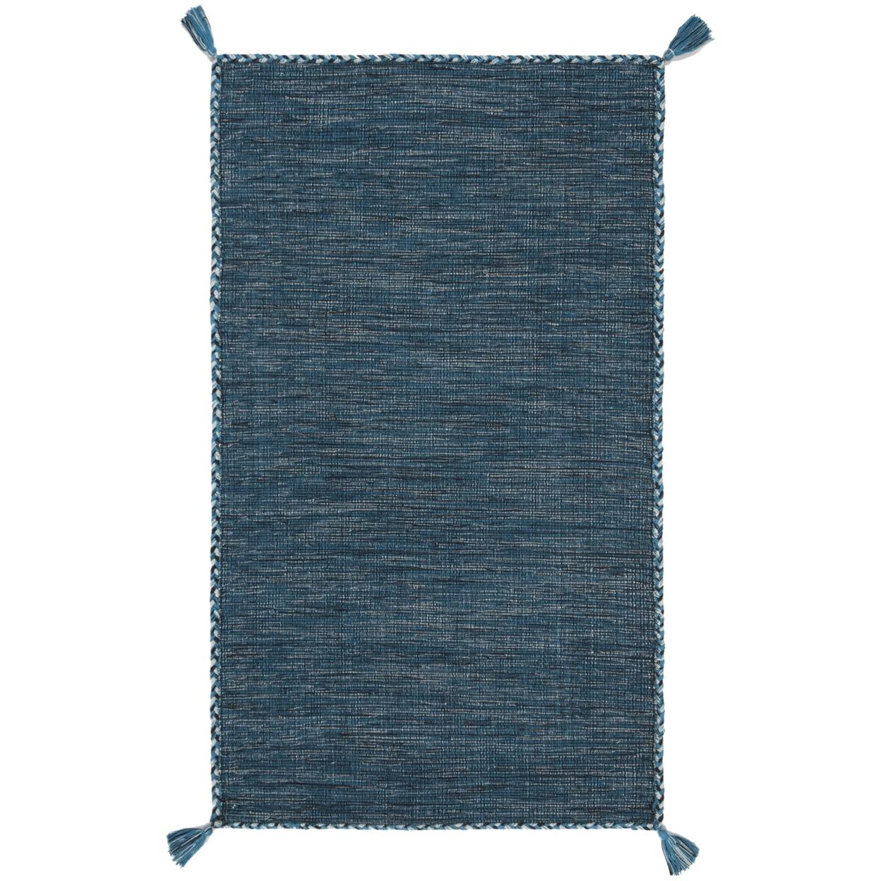 SAFAVIEH Montauk MTK150M Handwoven Blue / Black Rug