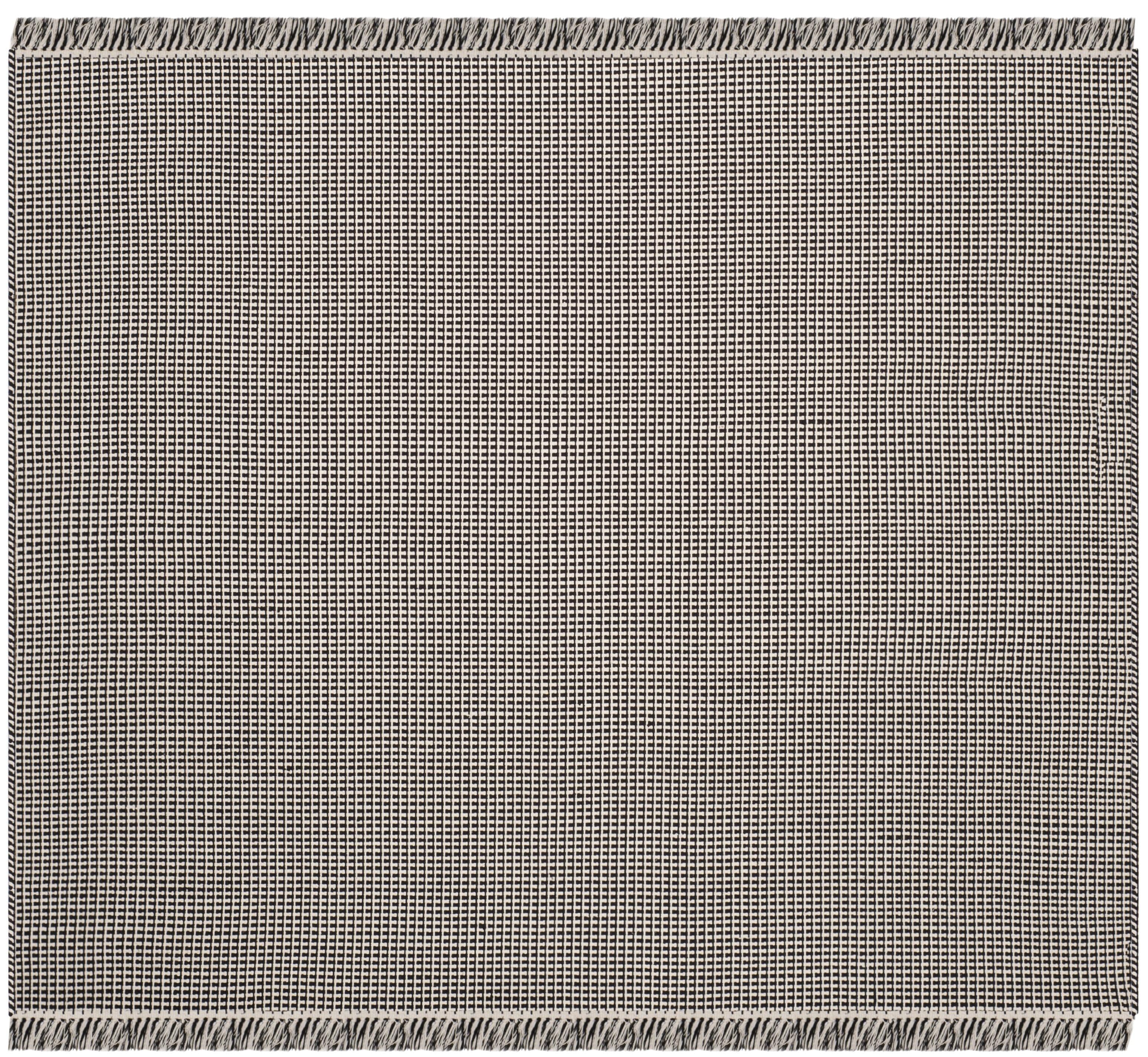 Montauk MTK340 Hand Woven Area Rug - Ivory/Black - 4'x4' - Safavieh.