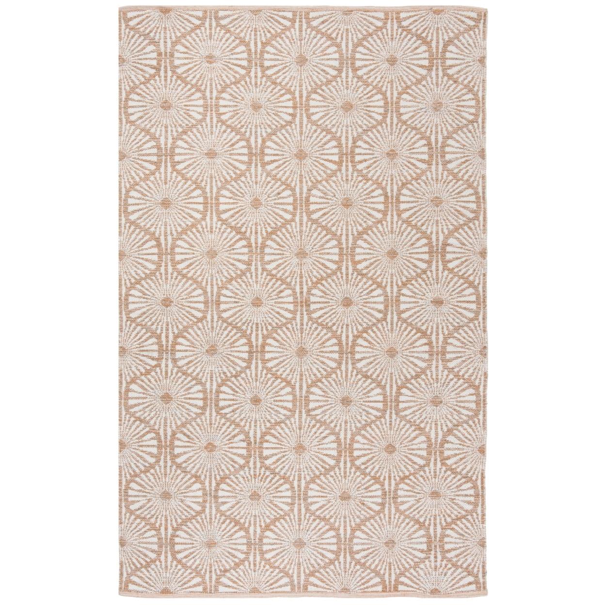 Handwoven Orange & Ivory Cotton Blend 27'' Runner Rug