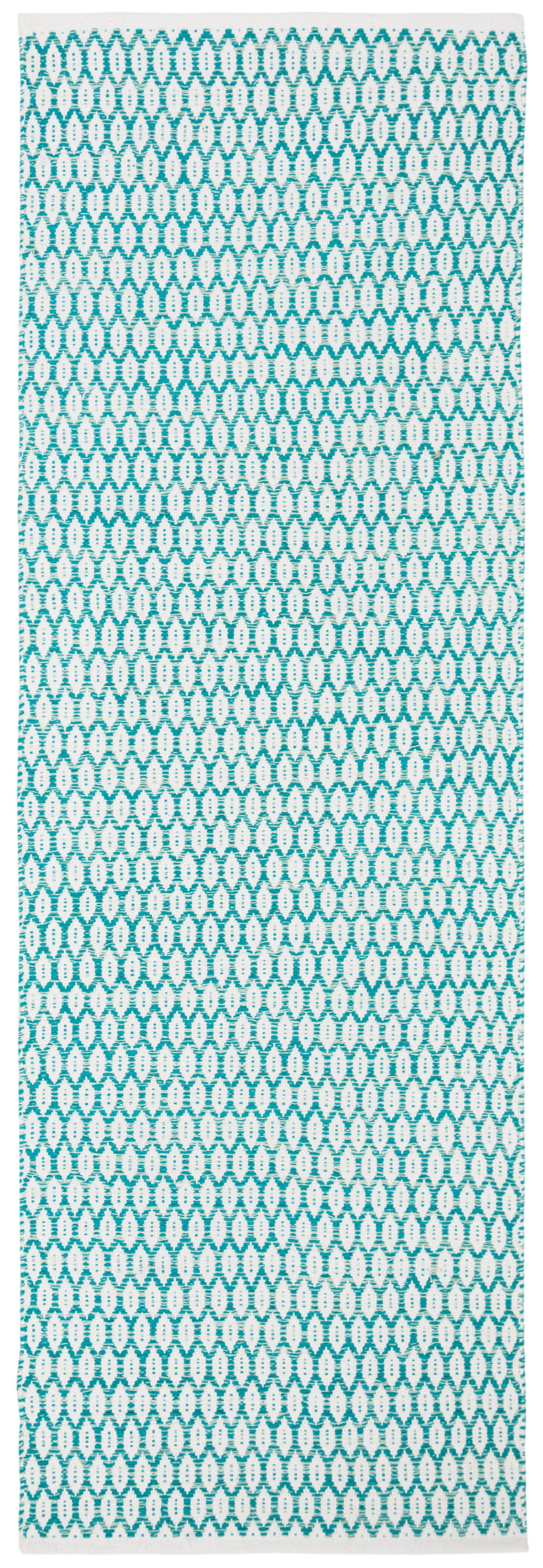 Montauk MTK608 Hand Woven Accent Rug - Aqua/Ivory - 2'3"x5' - Safavieh.