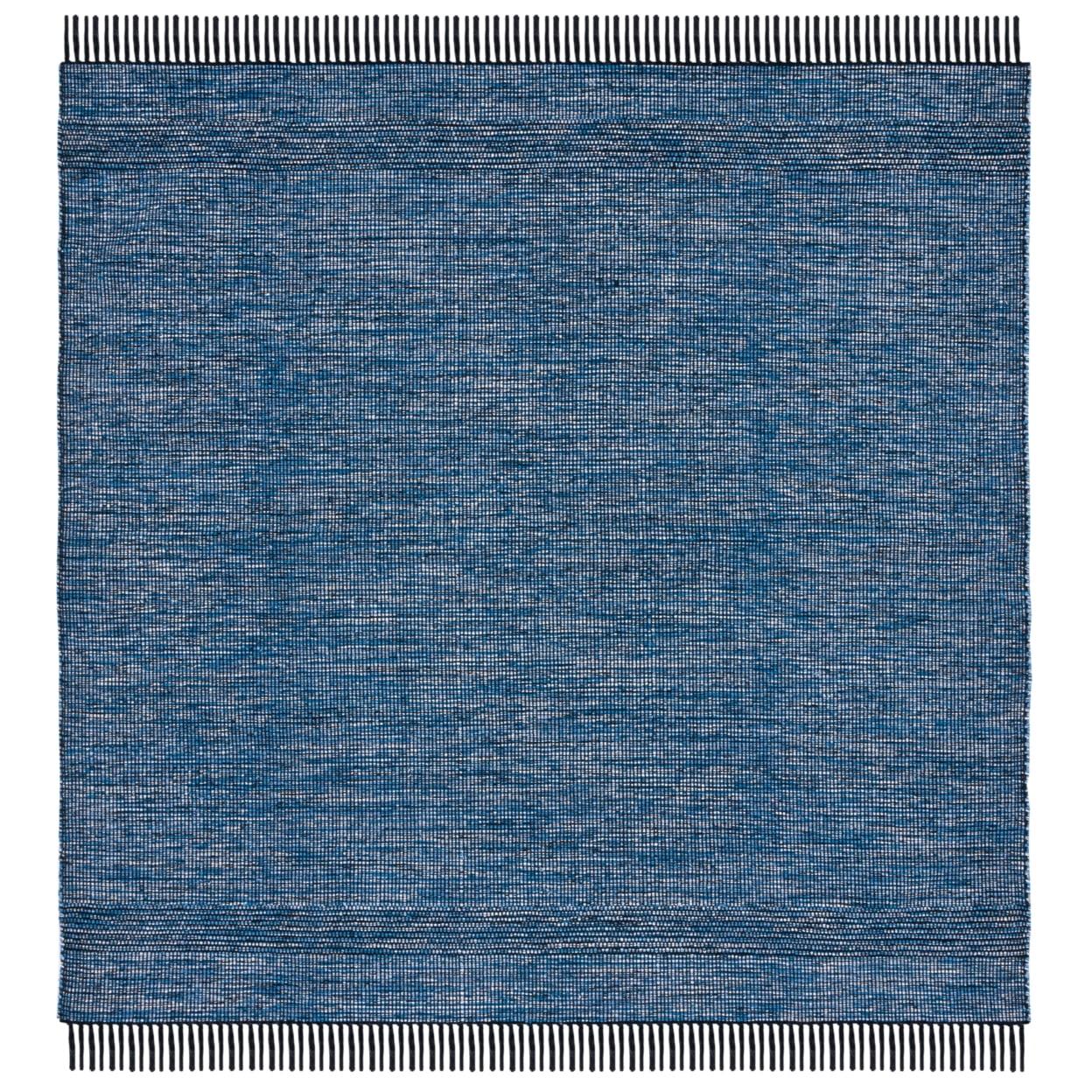 Montauk MTK620 Hand Woven Area Rug - Blue/Black - 6'x6' - Safavieh.