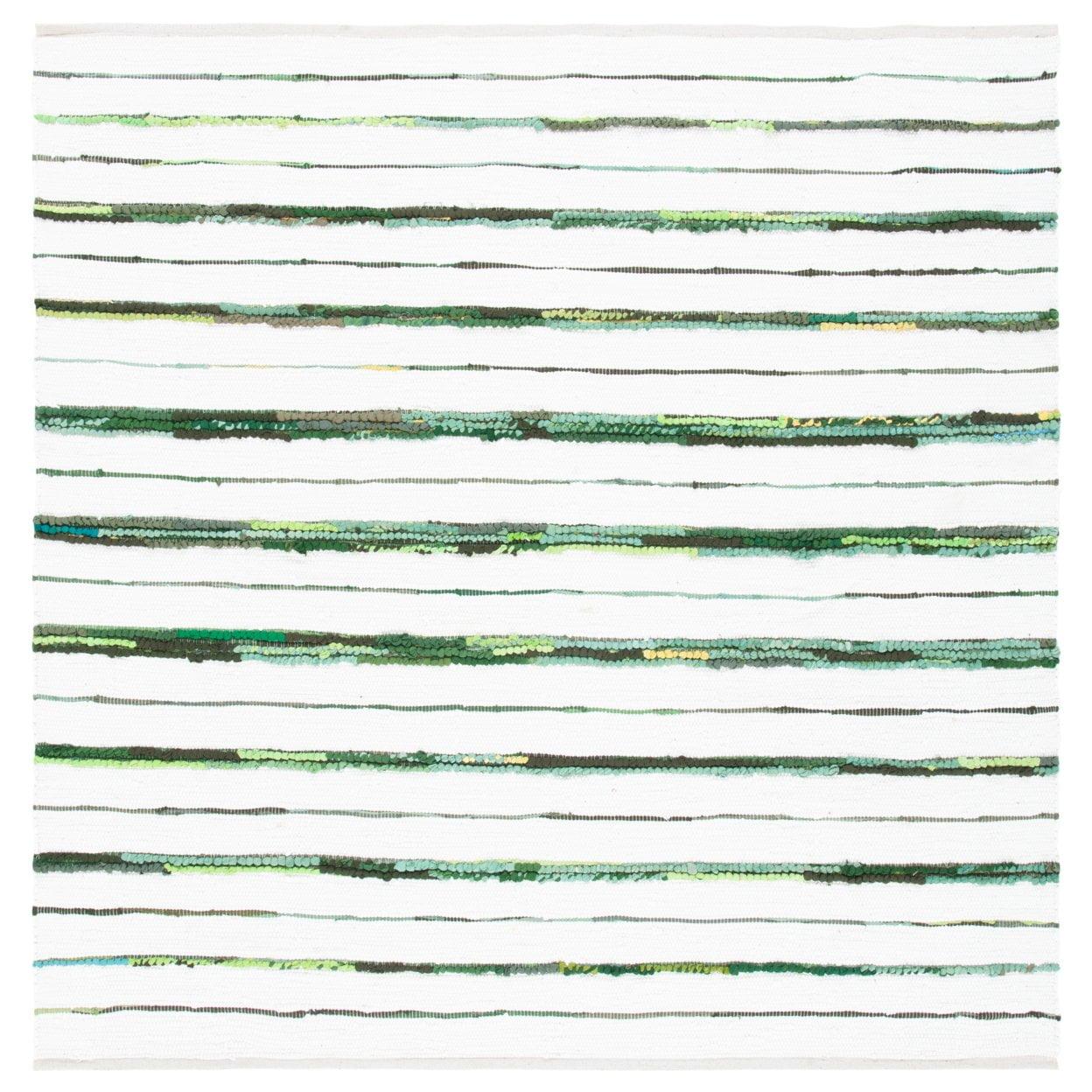 Montauk MTK623 Hand Woven Area Rug - Green/Ivory - 6'x6' - Safavieh.
