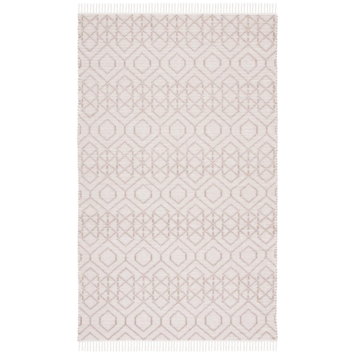 Handmade Brown and Beige Cotton Reversible 4' x 6' Rug