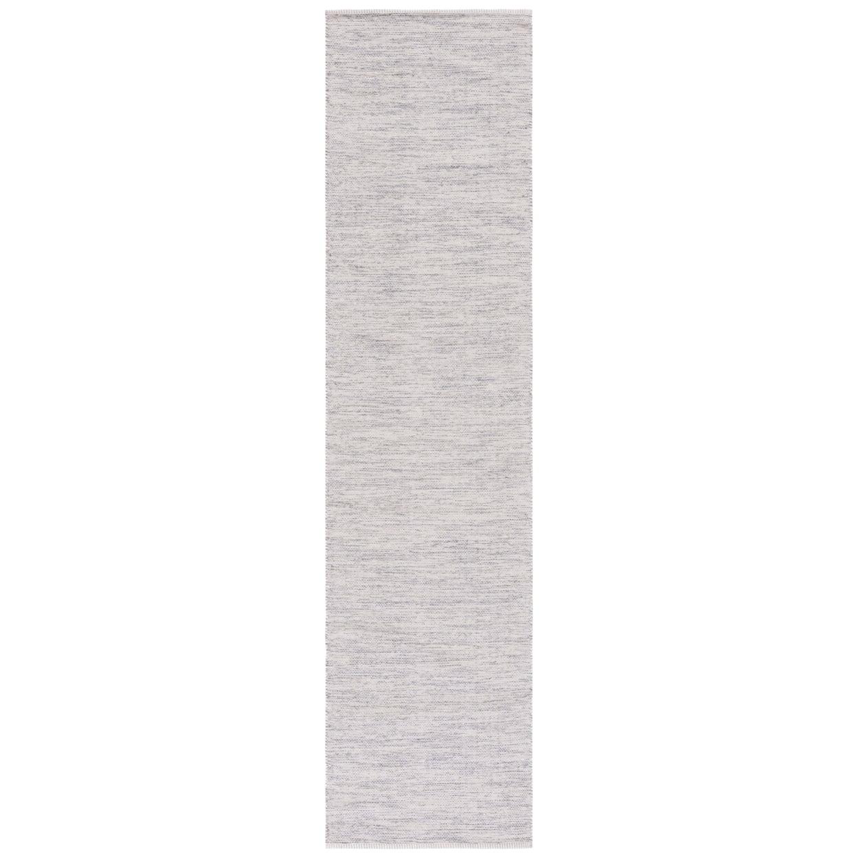 Ivory Abstract Handwoven Cotton 27'' Flatweave Rug