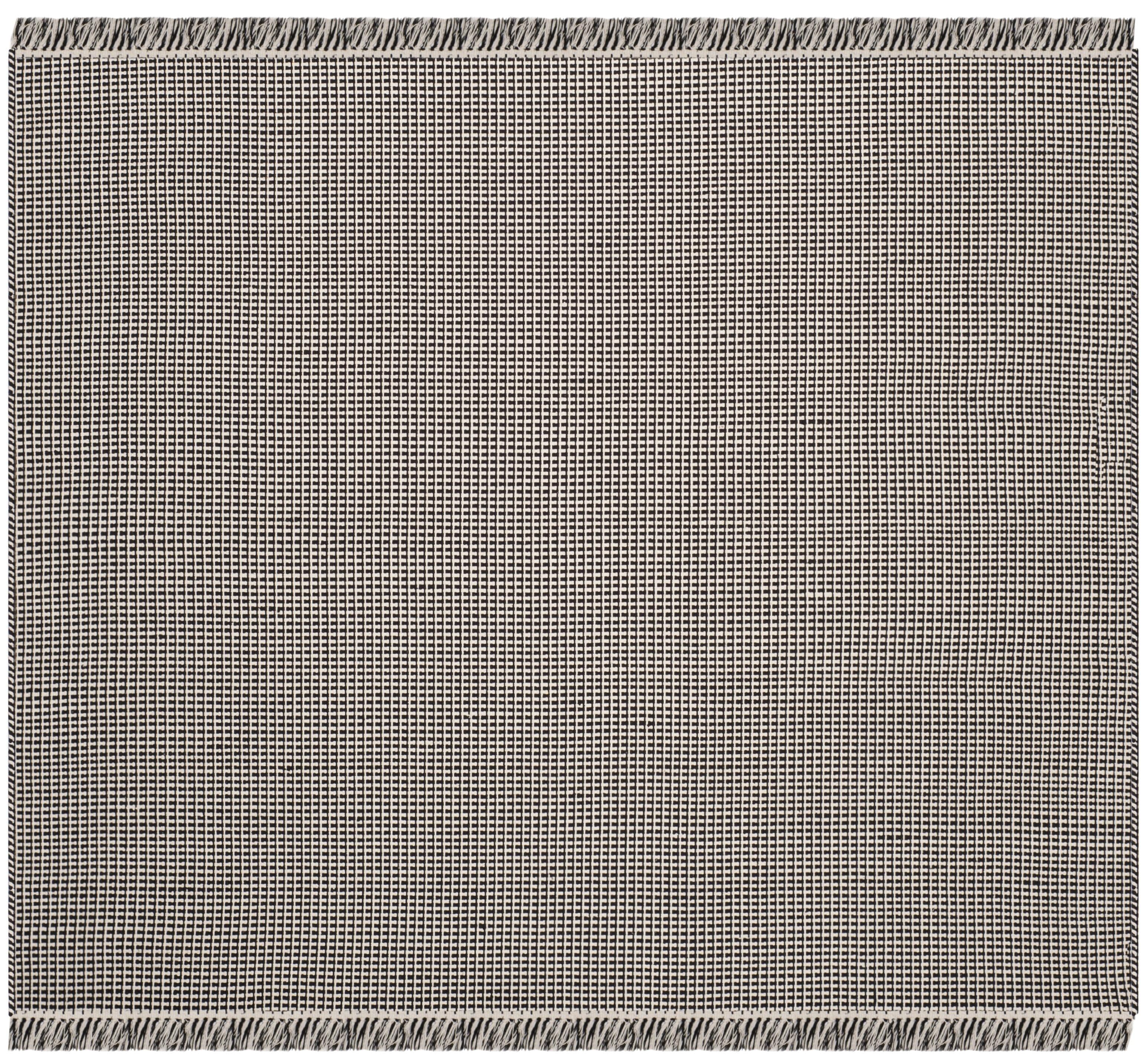 Montauk MTK340 Hand Woven Indoor Accent Rug - Ivory/Black - 4'x4' - Safavieh