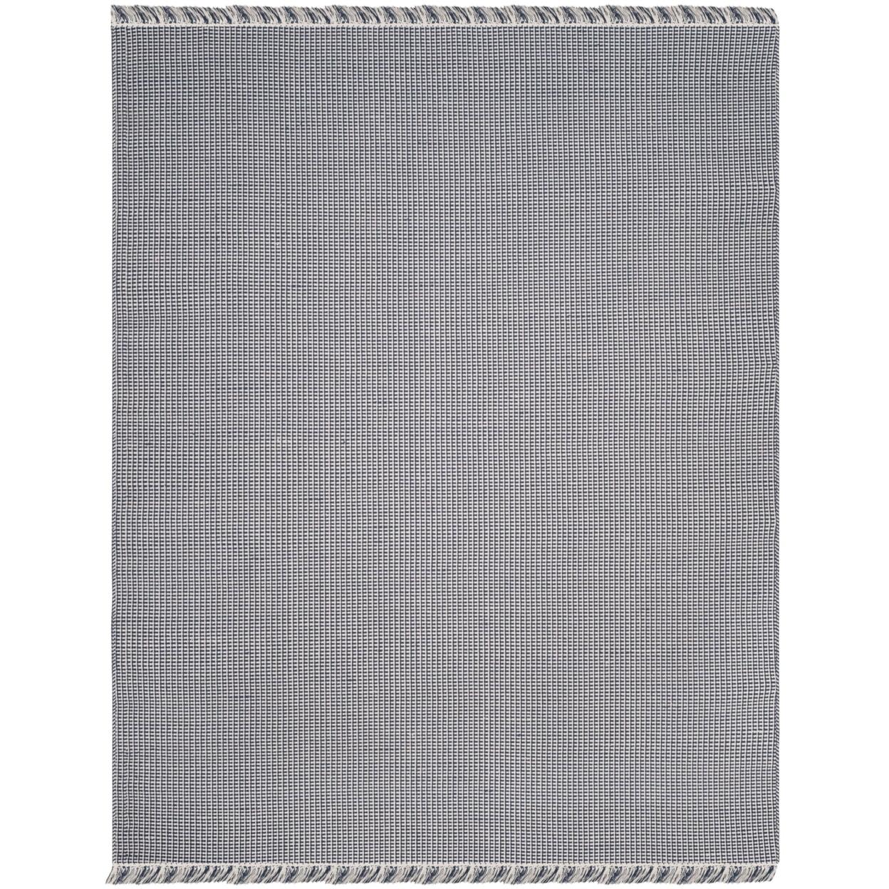 Montauk MTK340 Hand Woven Indoor Area Rug - Ivory/Navy - 5'x8' - Safavieh