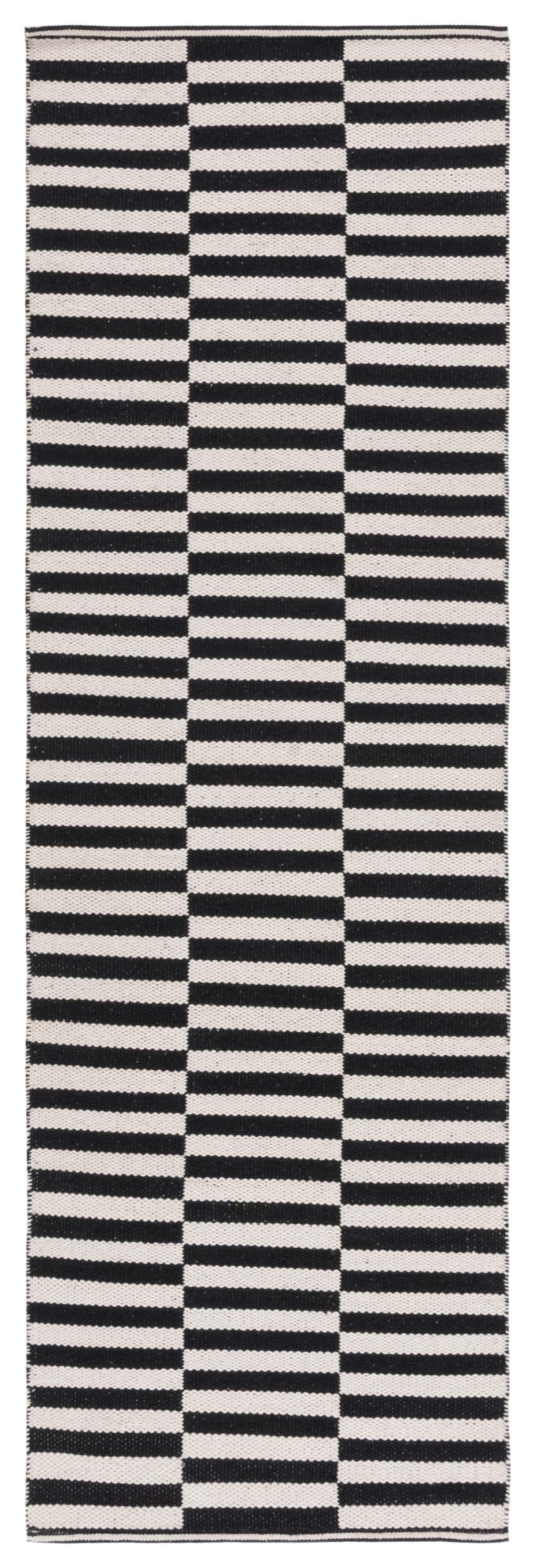 Montauk MTK715 Hand Woven Indoor Runner Rug - Ivory/Black - 2'3"x19' - Safavieh