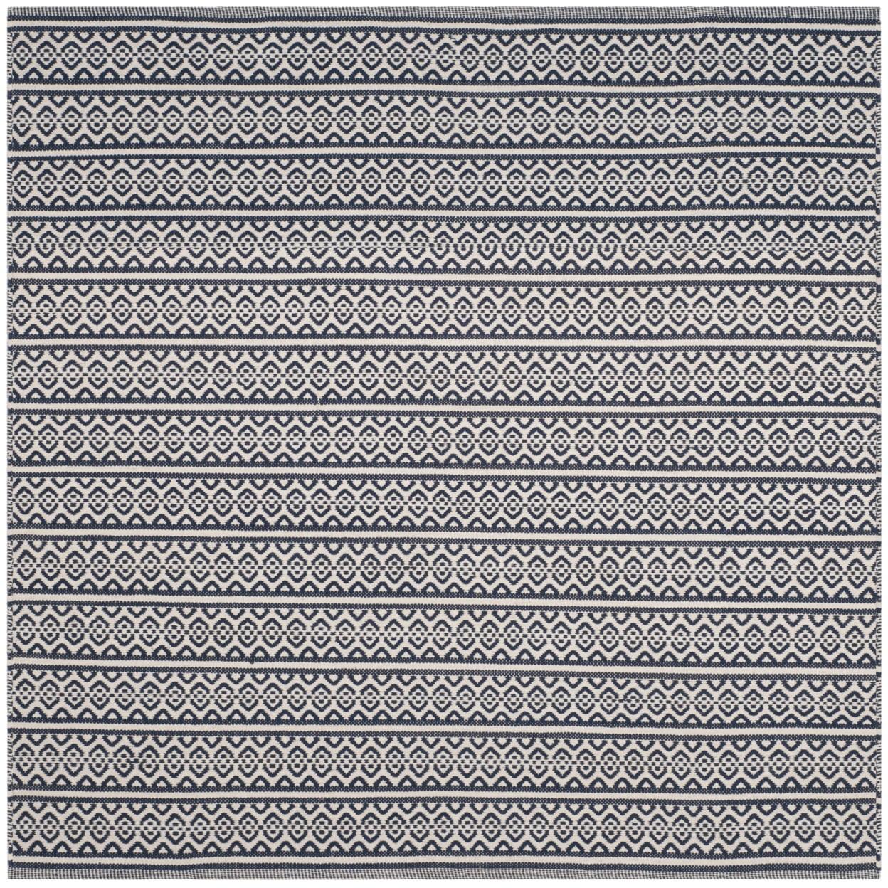 Montauk MTK341 Hand Woven Indoor Area Rug - Ivory/Navy - 6'x6' - Safavieh.