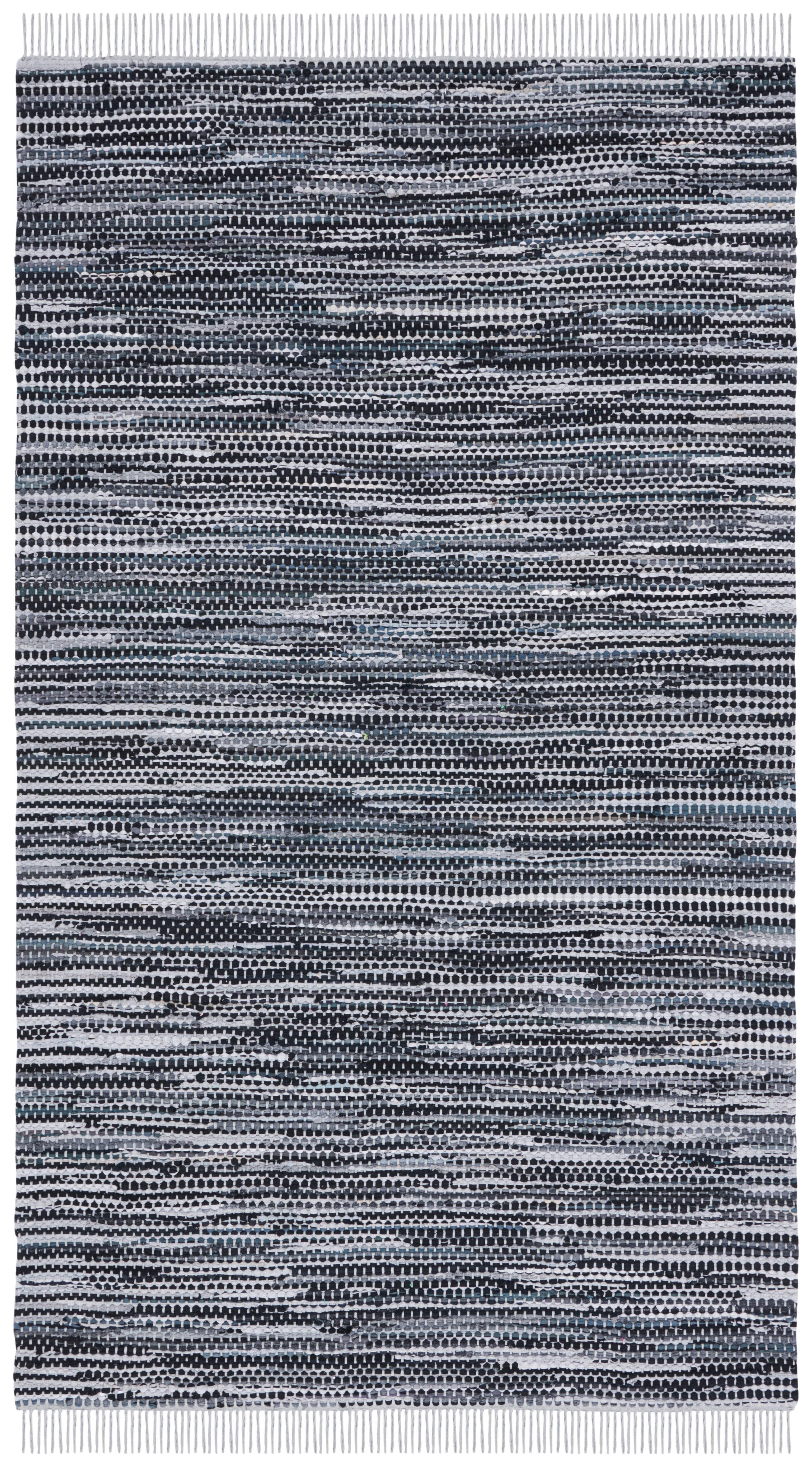 Montauk MTK251 Hand Woven, Flat Weave Indoor Area Rug - Grey/Black - 5'x8' - Safavieh