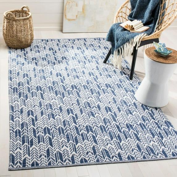 Montauk MTK609 Hand Woven Indoor Area Rug - Navy/Ivory - 5'x8' - Safavieh
