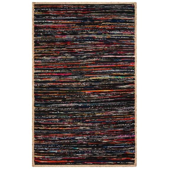 Montauk MTK960 Hand Woven Area Rug - Black/Natural - 5'x8' - Safavieh.