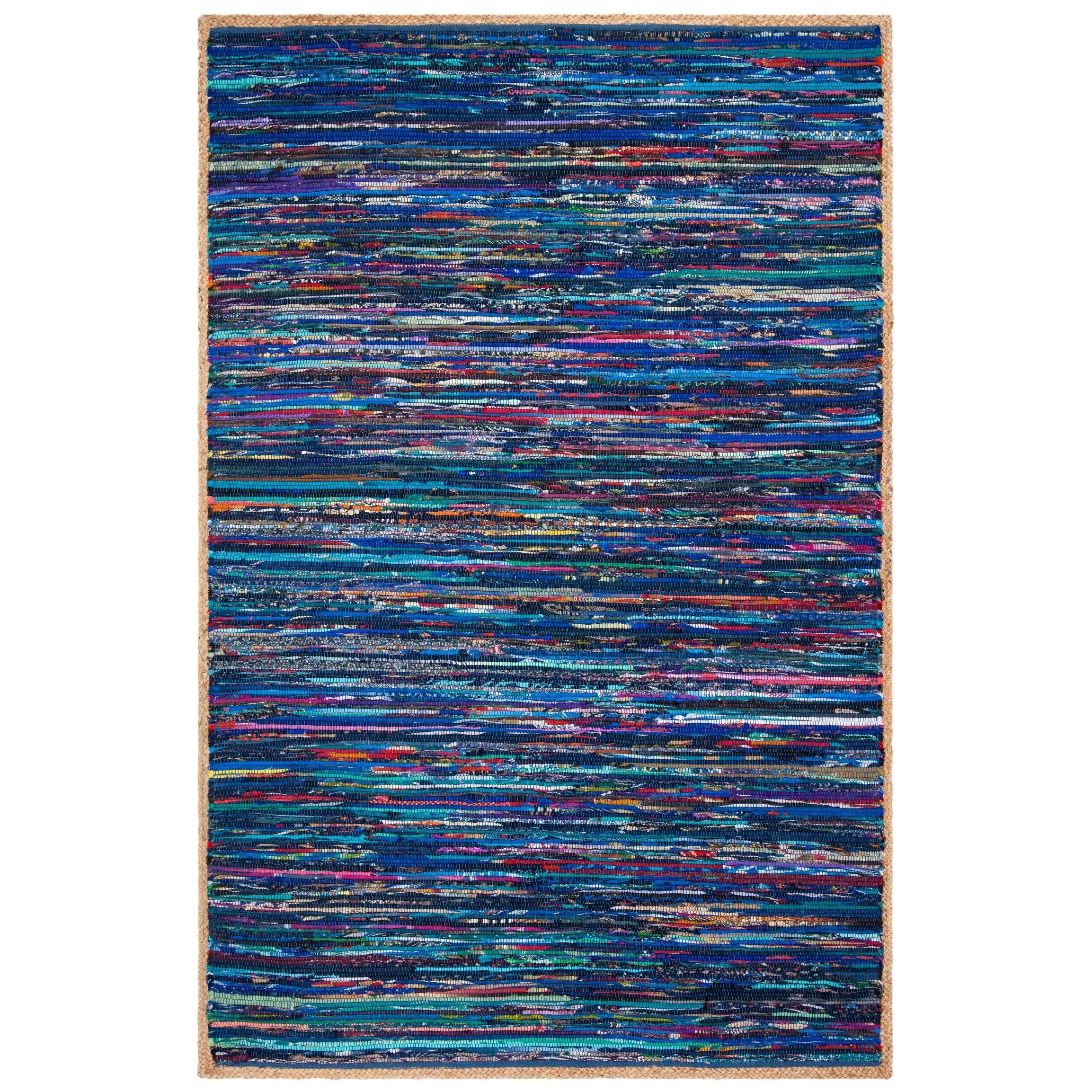 Montauk MTK960 Hand Woven Area Rug - Blue/Natural - 5'x8' - Safavieh.