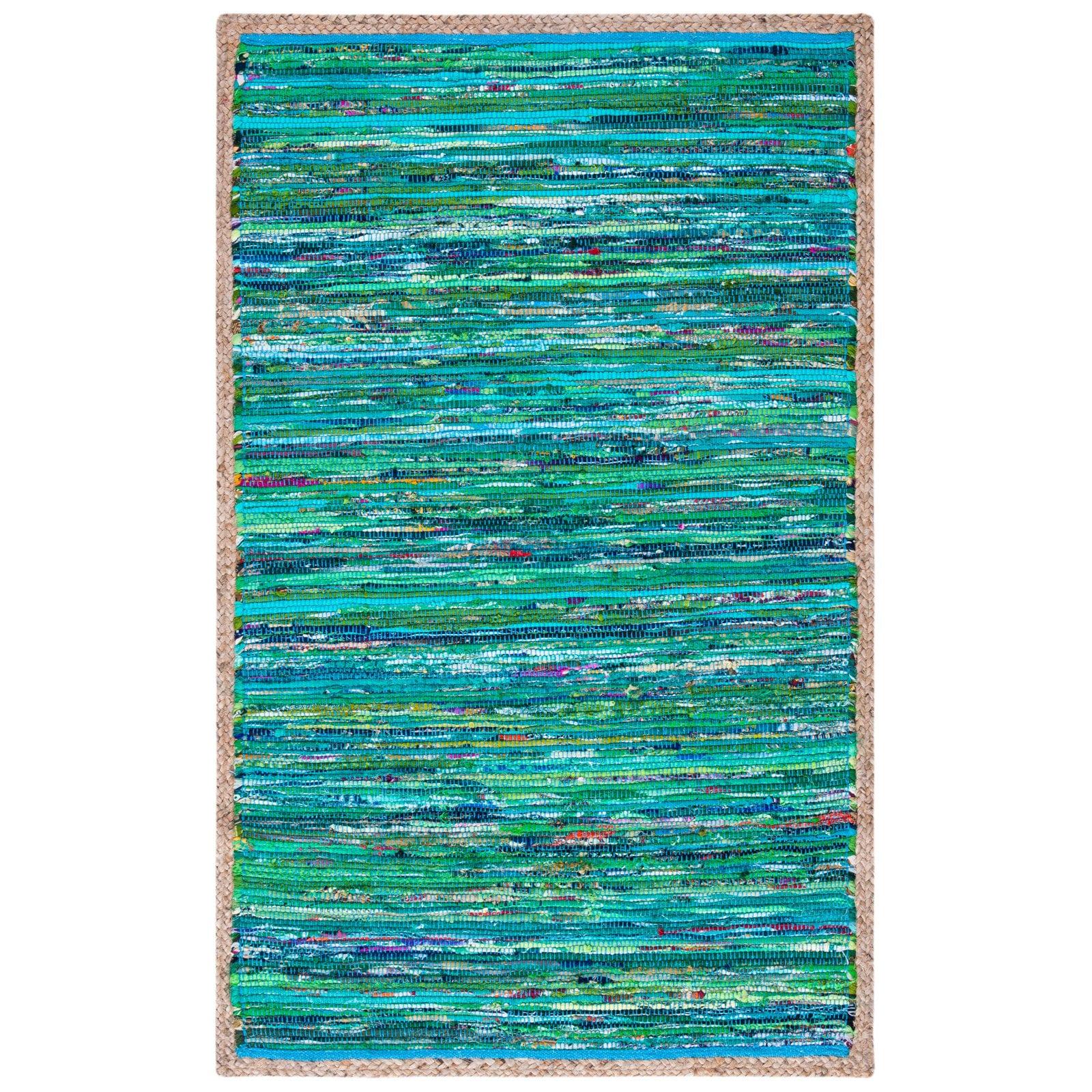 Coastal Breeze Green/Natural Cotton & Synthetic 8' x 10' Area Rug