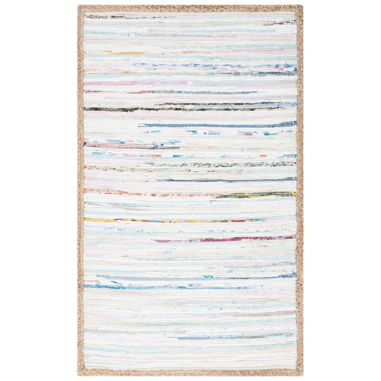 Coastal Breeze Gray and Natural Cotton 2'3" x 7' Runner Rug