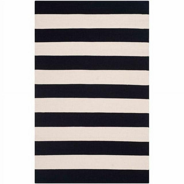 Montauk MTK712 Hand Woven Indoor Accent Rug - Black/Ivory - 3'x5' - Safavieh