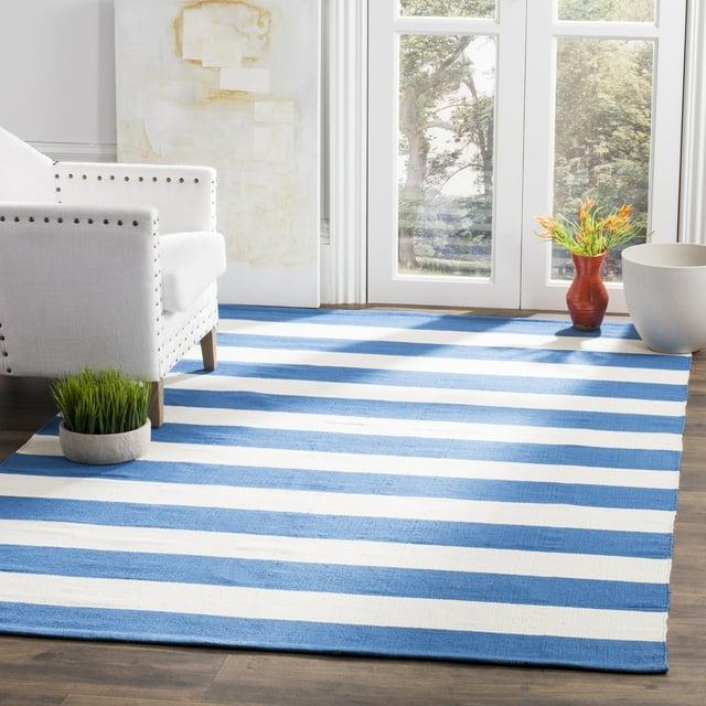 Montauk MTK712 Hand Woven Indoor Area Rug - Blue/Ivory - 6'x6' - Safavieh