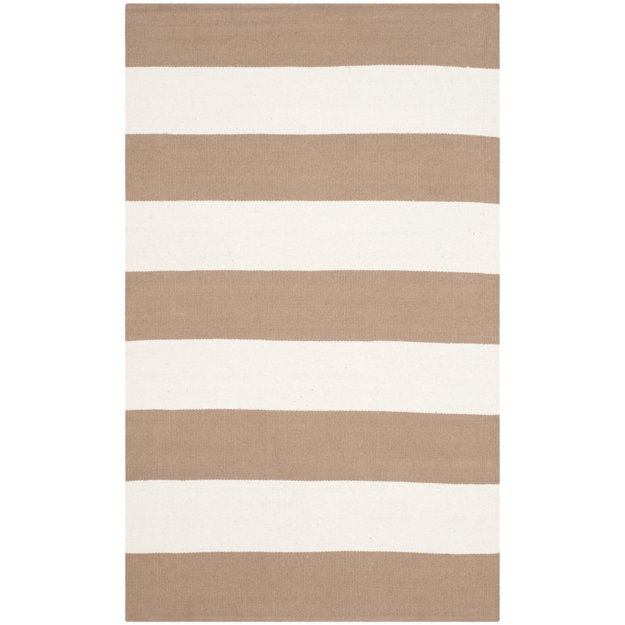 Ivory Coastal Charm 8' x 10' Hand-Woven Cotton Area Rug