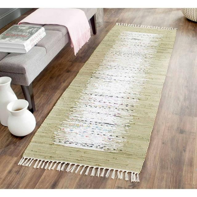 Montauk MTK711 Hand Woven Indoor Runner Rug - Ivory/Olive - 2'3"x7' - Safavieh.