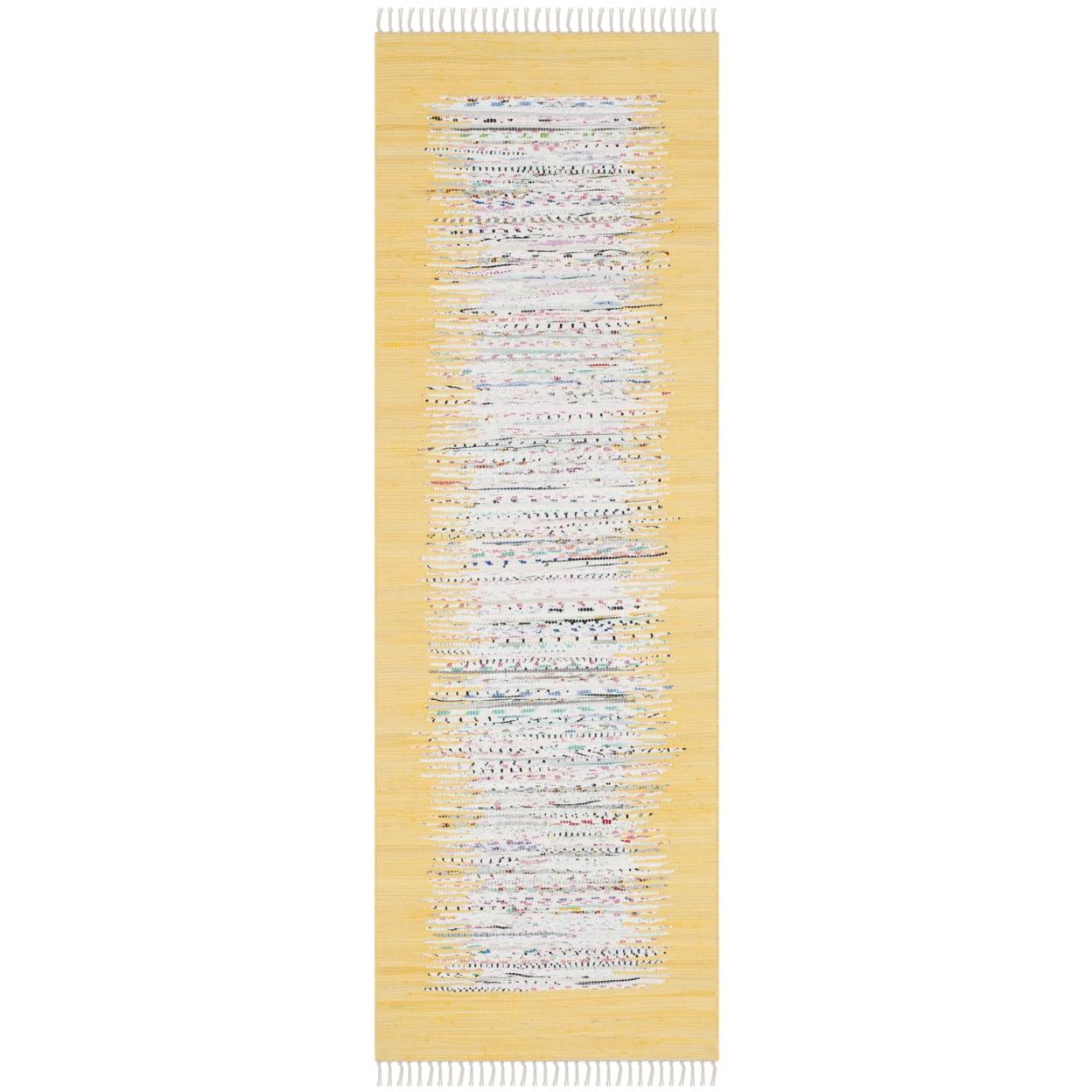 Montauk MTK711 Hand Woven Indoor Runner Rug - Ivory/Yellow - 2'3"x6' - Safavieh.