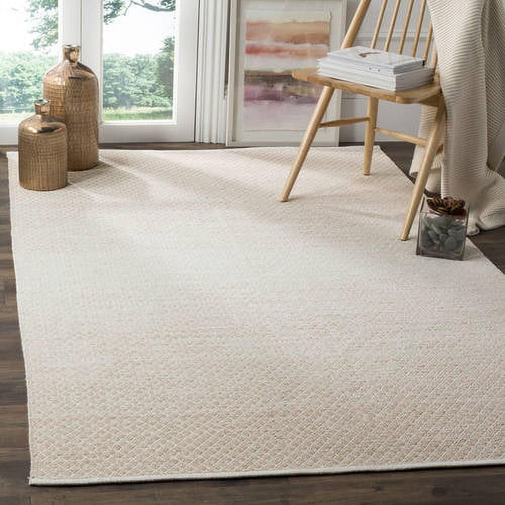 Coastal Charm Beige/Ivory Cotton 6' x 9' Hand-Woven Area Rug