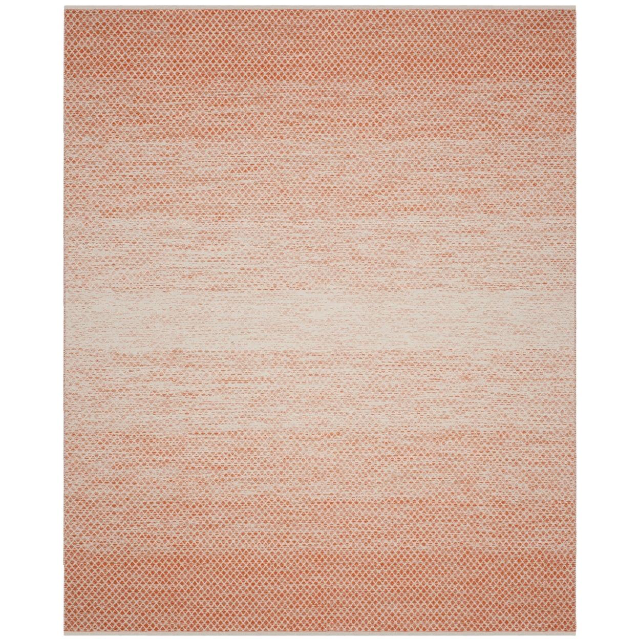 Montauk MTK601 Hand Woven Indoor Accent Rug - Orange/Ivory - 4' Round - Safavieh