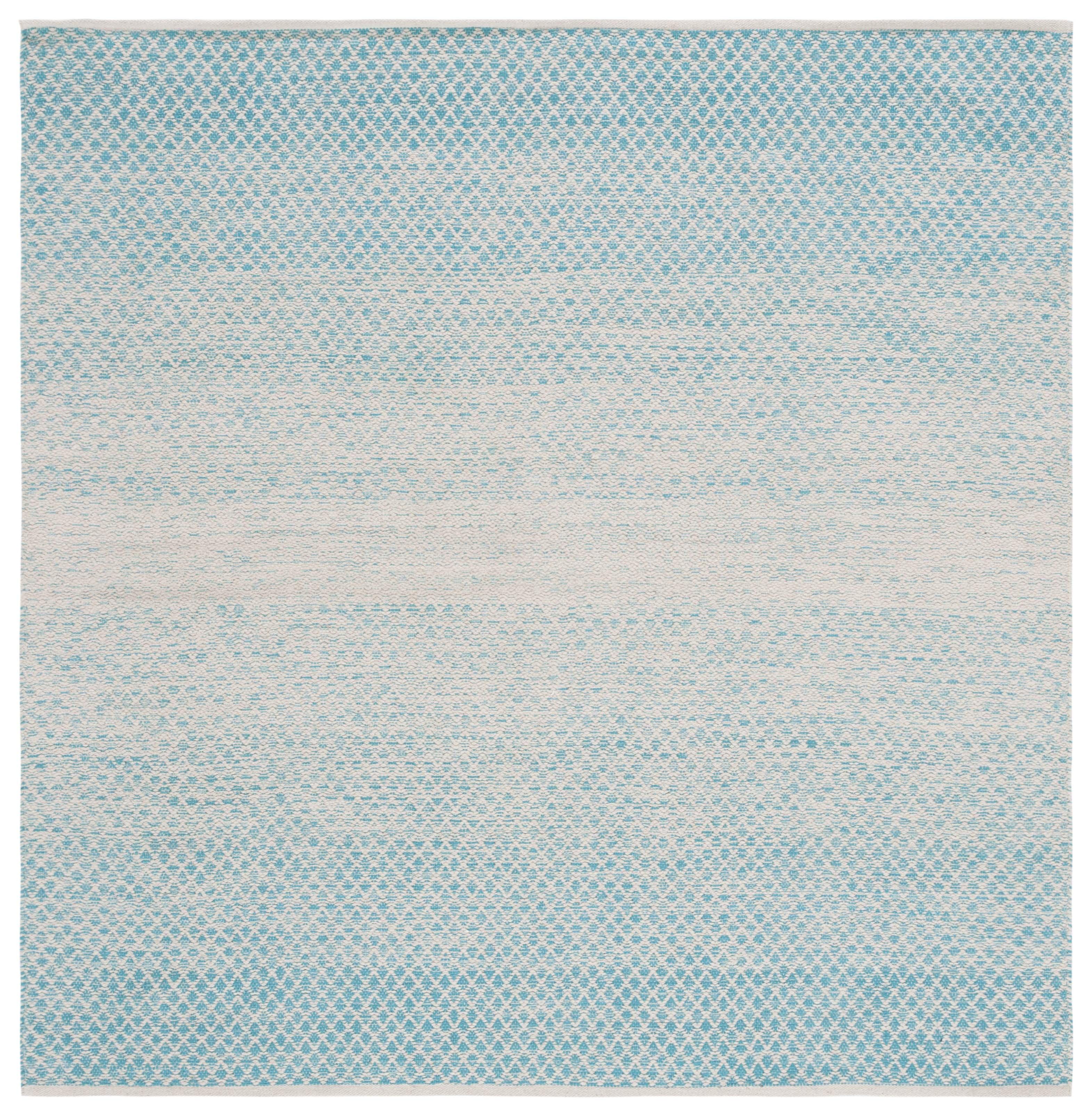 Montauk MTK601 Hand Woven Indoor Accent Rug - Turquoise/Ivory - 4'x4' - Safavieh