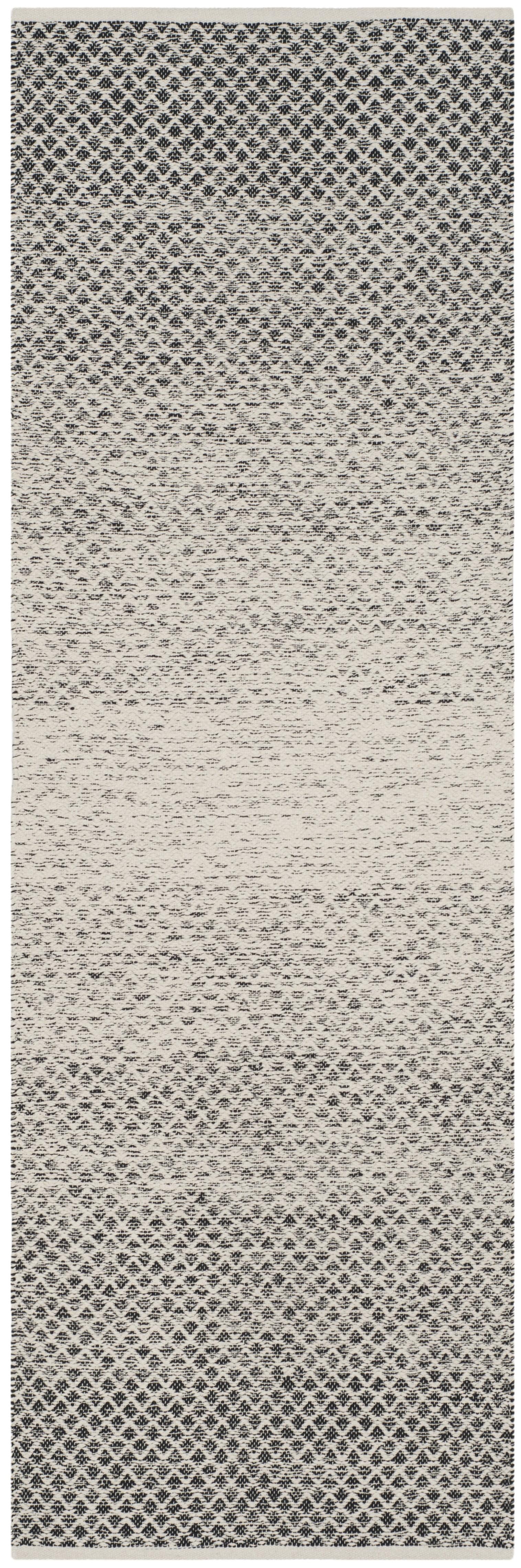 Montauk MTK601 Hand Woven Indoor Accent Rug - Black/Ivory - 2'3"x5' - Safavieh