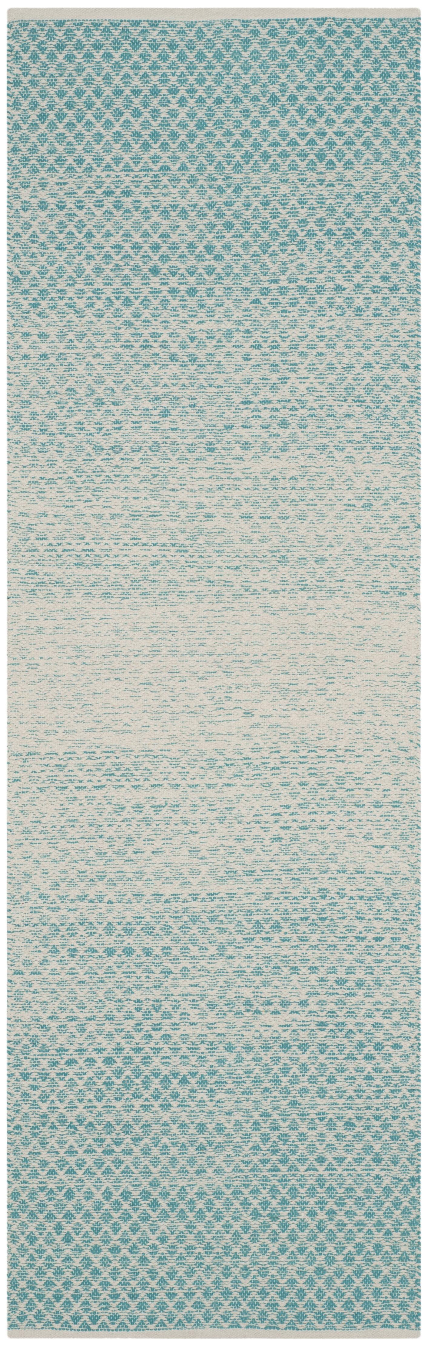 Montauk MTK515 Hand Woven Runner Rug - Ivory/Aqua - 2'3"x6' - Safavieh.