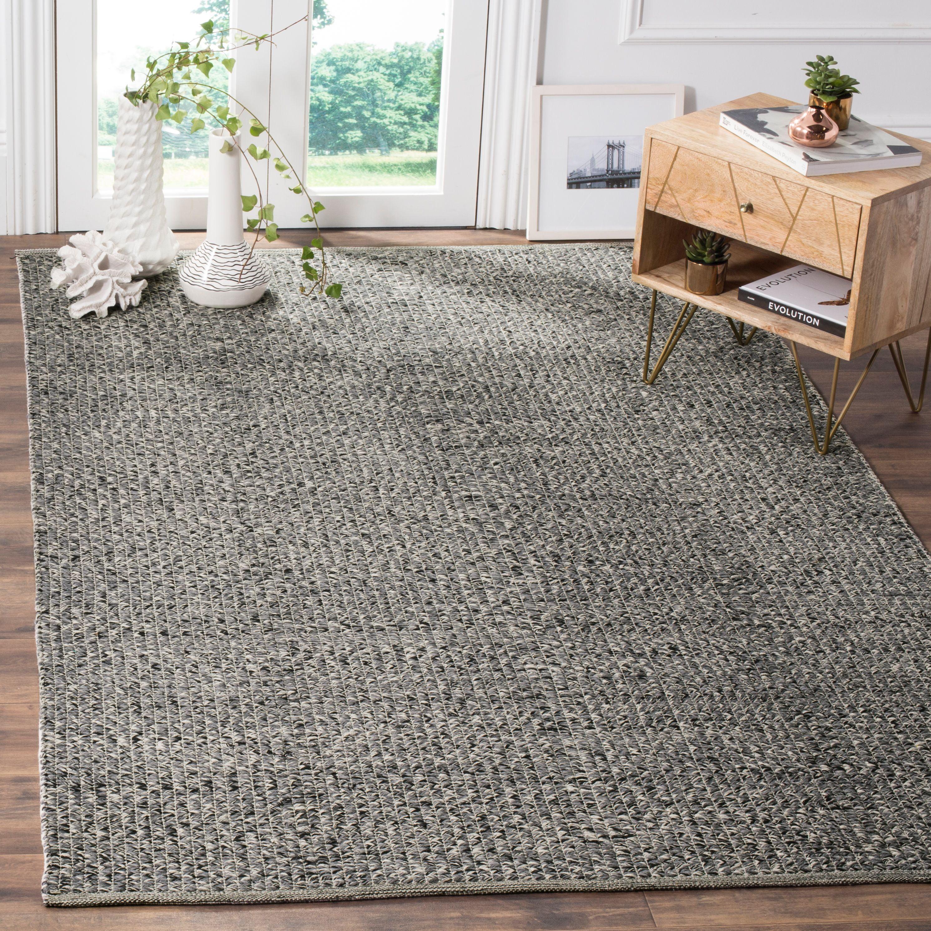 Montauk 6' x 6' Gray Cotton Handmade Reversible Rug