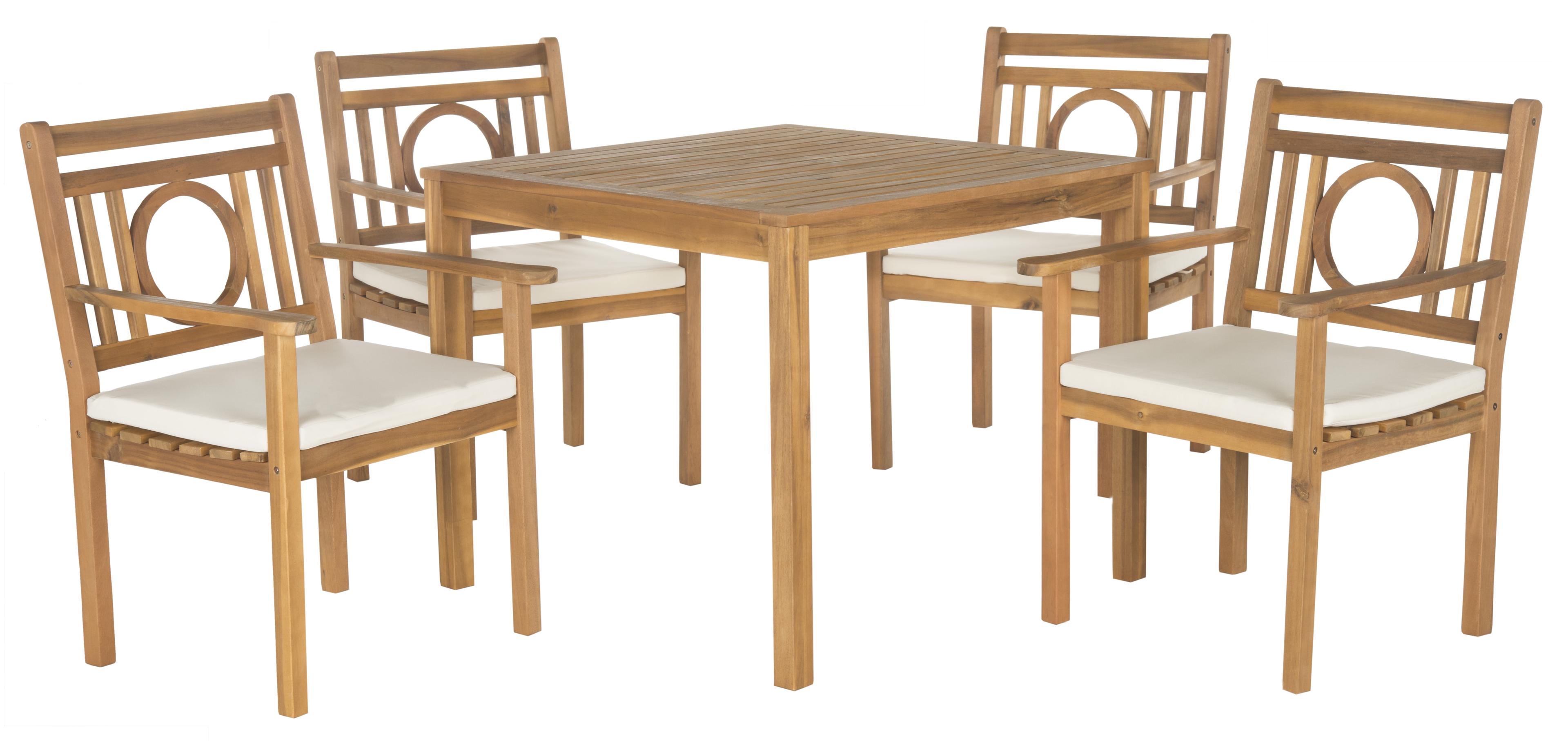 Montclair 4 Person Brown Acacia Casual Square Dining Set