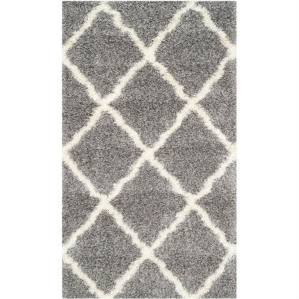 Montreal Shag SGM866 Power Loomed Indoor Accent Rug - Grey/Ivory - 3'x5' - Safavieh.