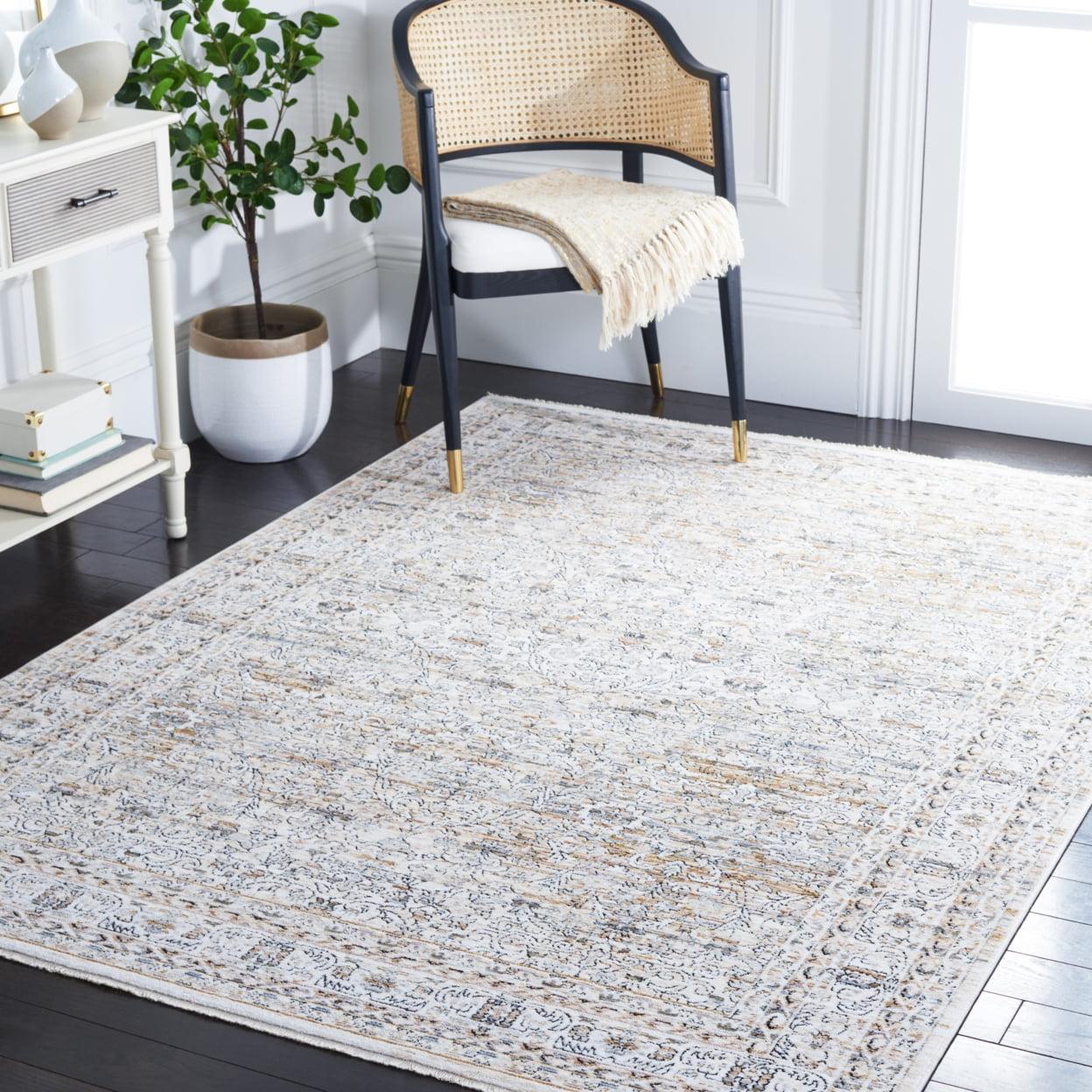 Ivory Elegance 8' x 10' Oriental-Inspired Synthetic Rug