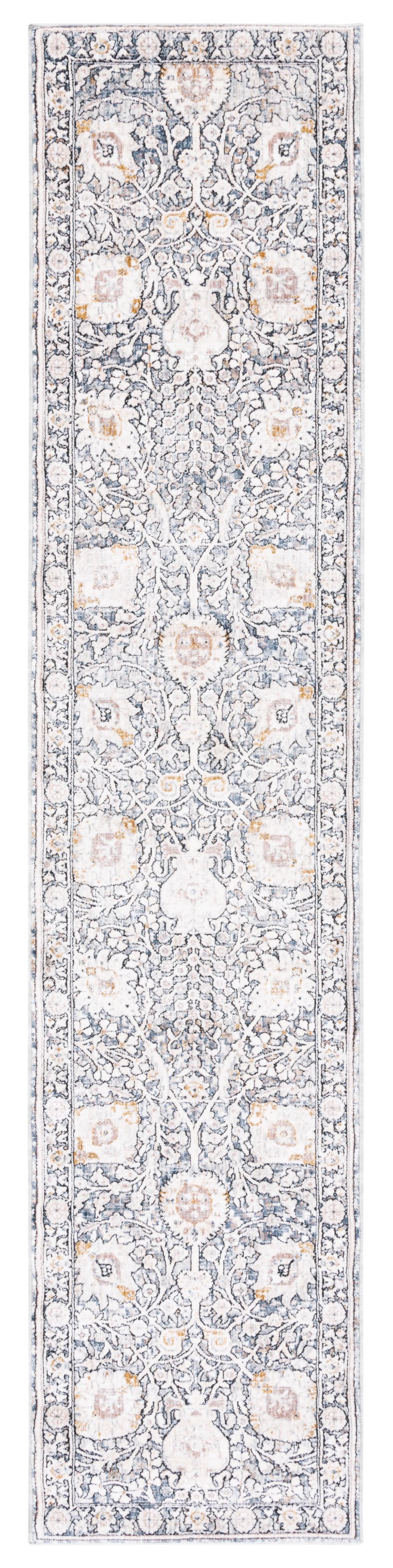 Moondust MND650 Power Loomed Runner Rug - Ivory/Grey - 2'x9' - Safavieh.