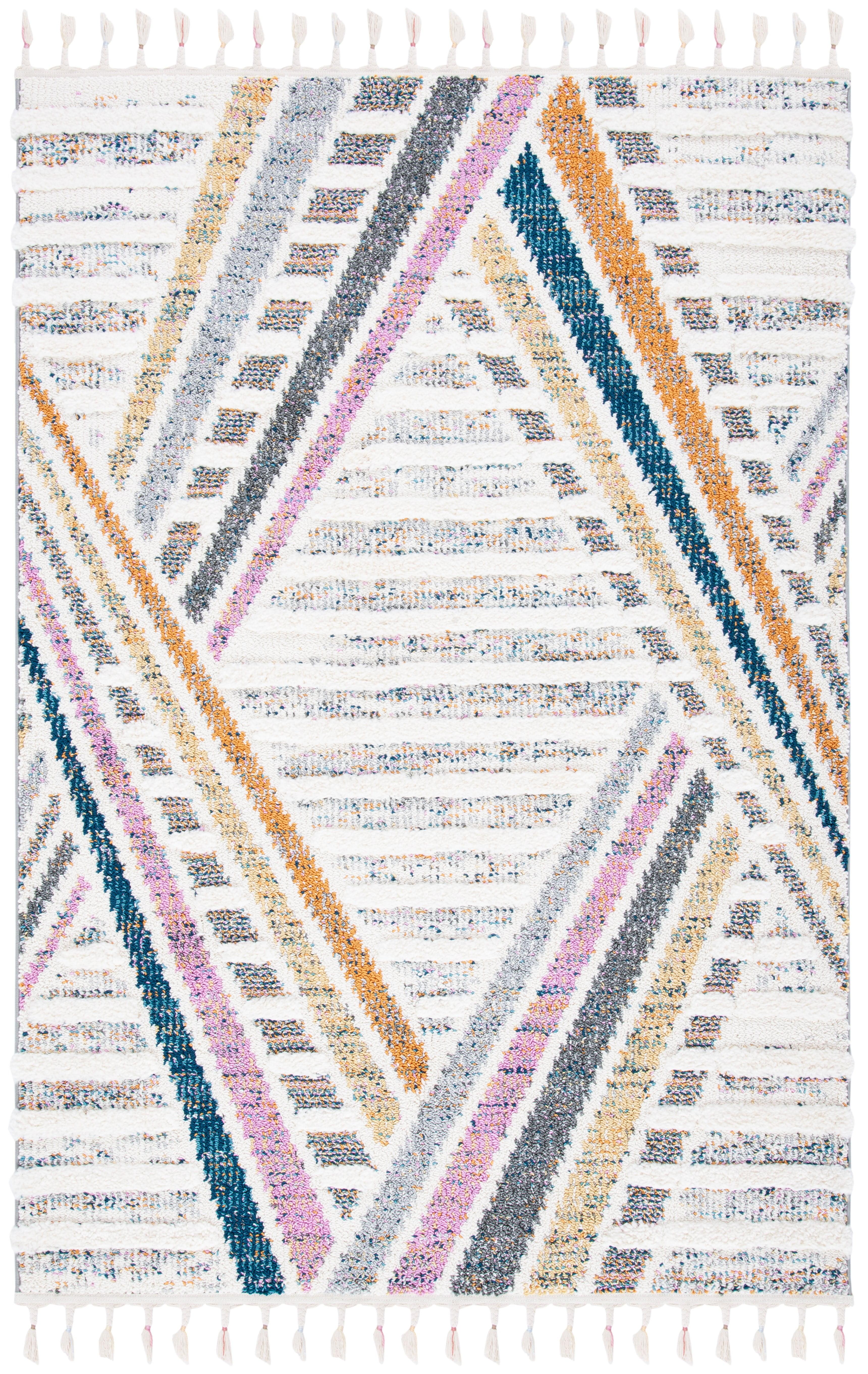 Moroccan Fringe Shag MFG112 Power Loomed Area Rug  - Safavieh