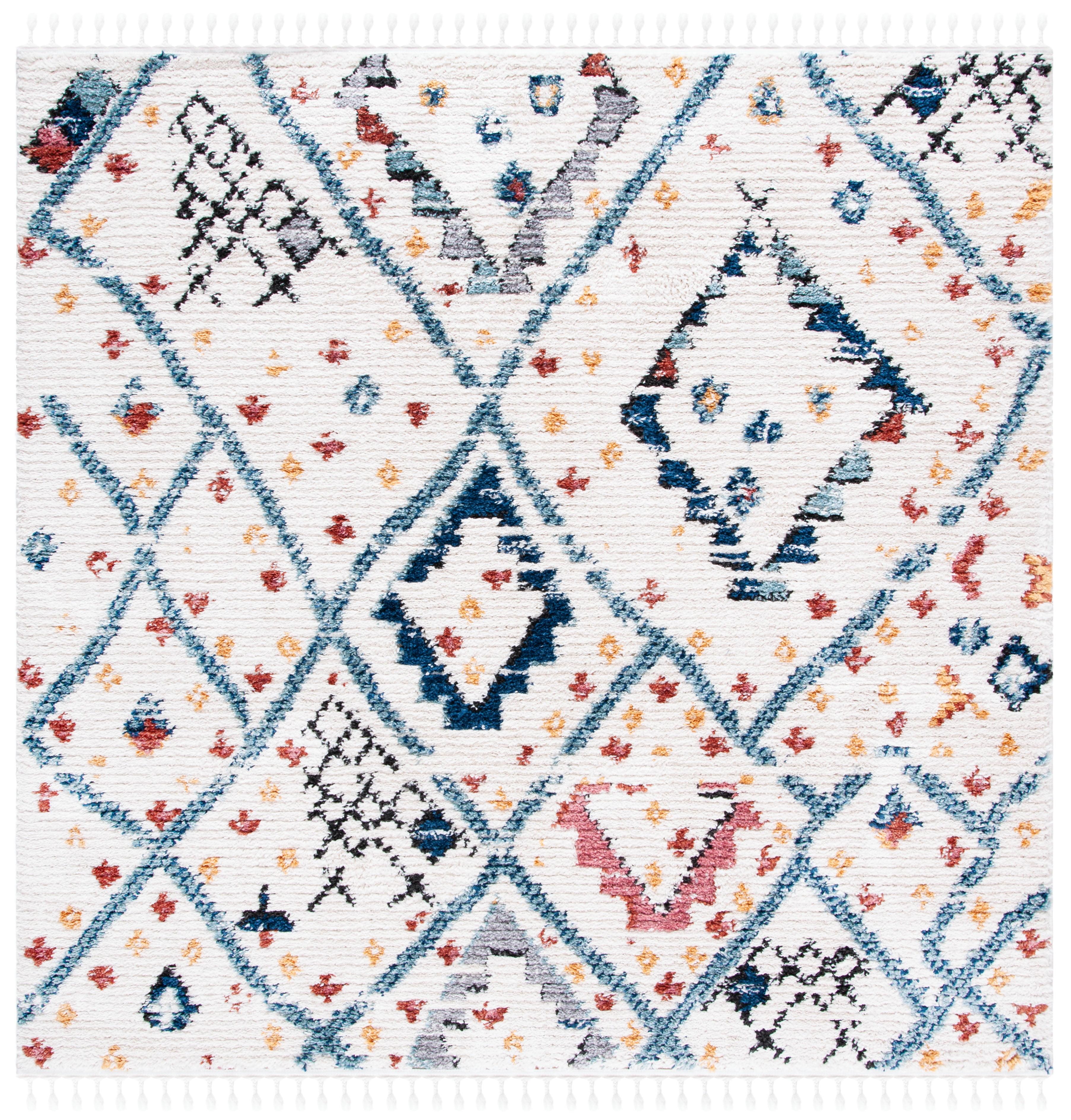 Morocco MRC921 Power Loomed Area Rug - Ivory/Multi - 3'x3' - Safavieh.