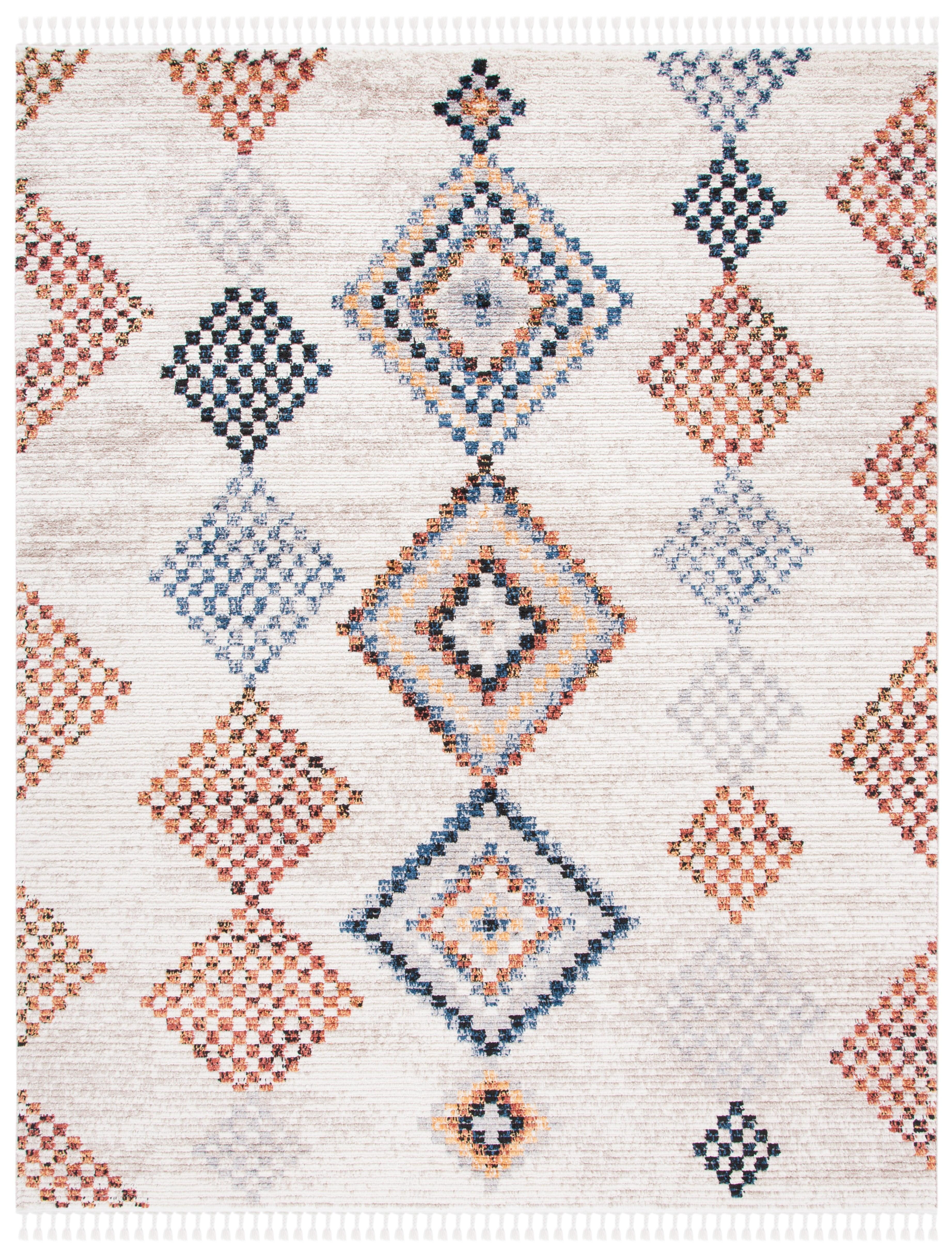 Morocco MRC860 Power Loomed Area Rug - Grey/Rust - 8'x10' - Safavieh.