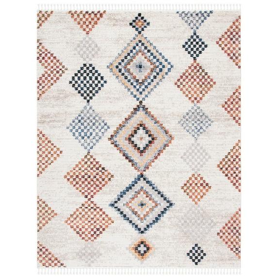 Morocco MRC860 Power Loomed Area Rug - Grey/Rust - 8'x10' - Safavieh.