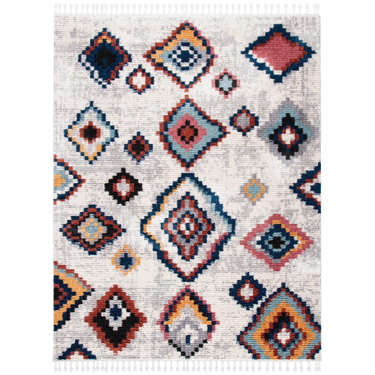 Morocco MRC940 Power Loomed Area Rug - Ivory/Multi - 3'x5' - Safavieh.