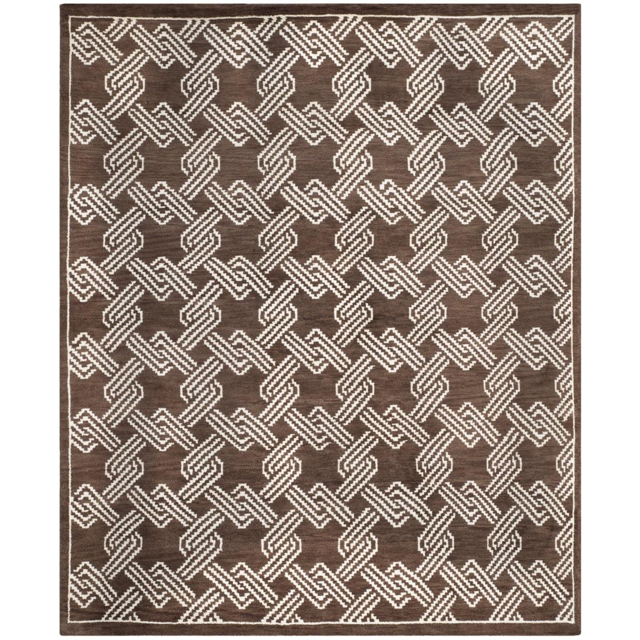 Hand-Knotted Artisan Gray Wool & Viscose 8' x 10' Area Rug