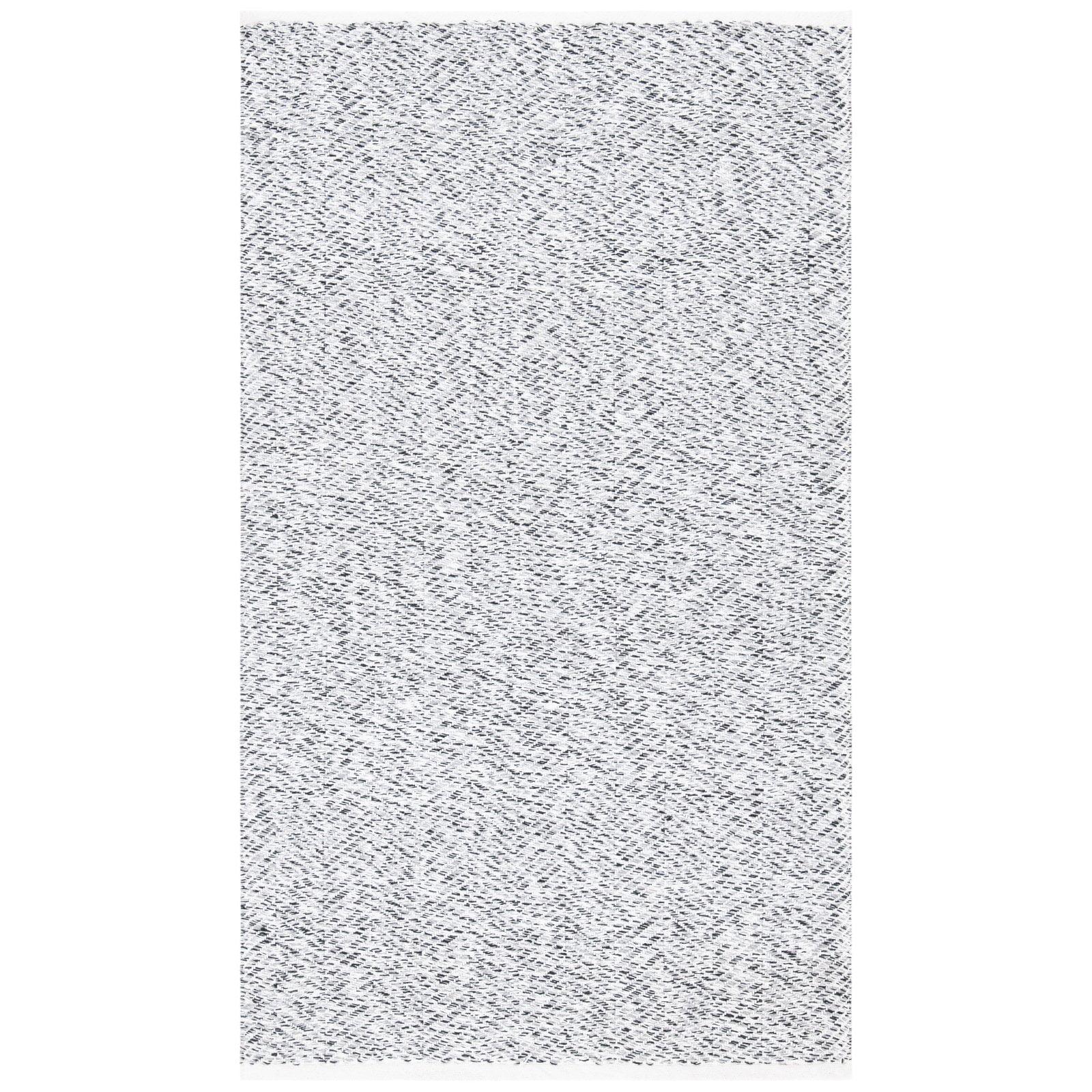 Gray Hand-Tufted Cotton Synthetic Rectangular Rug 3' x 5'