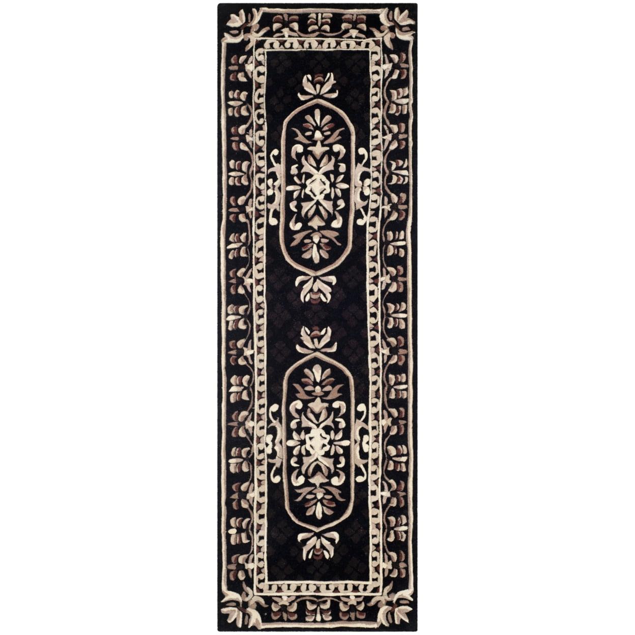 SAFAVIEH Naples Collection NA851A Handmade Black Rug