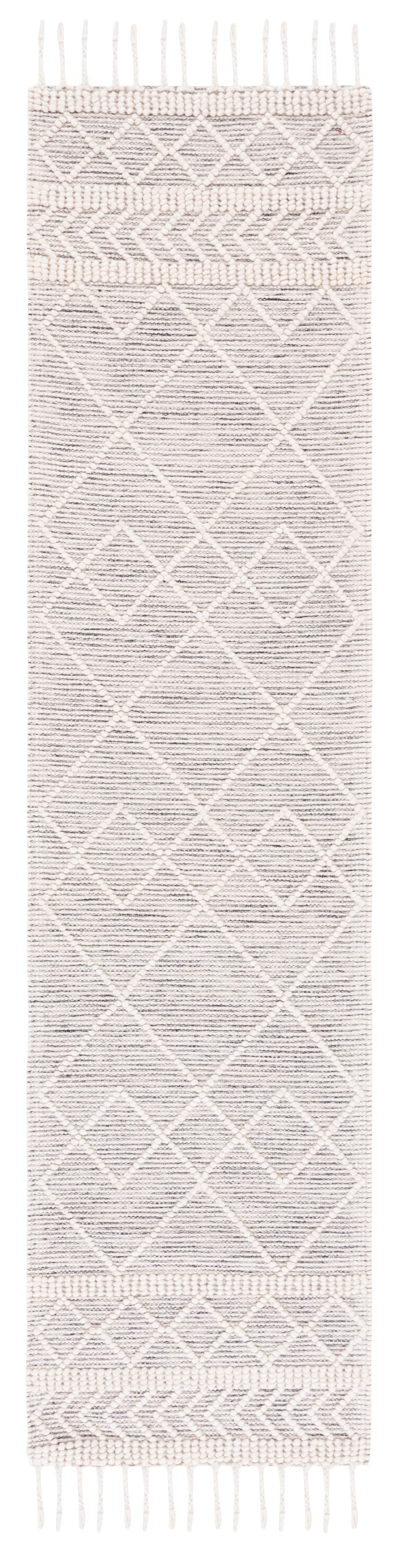 Natura NAT339 Hand Woven Runner Rug - Ivory/Black - 2'3"x9' - Safavieh.