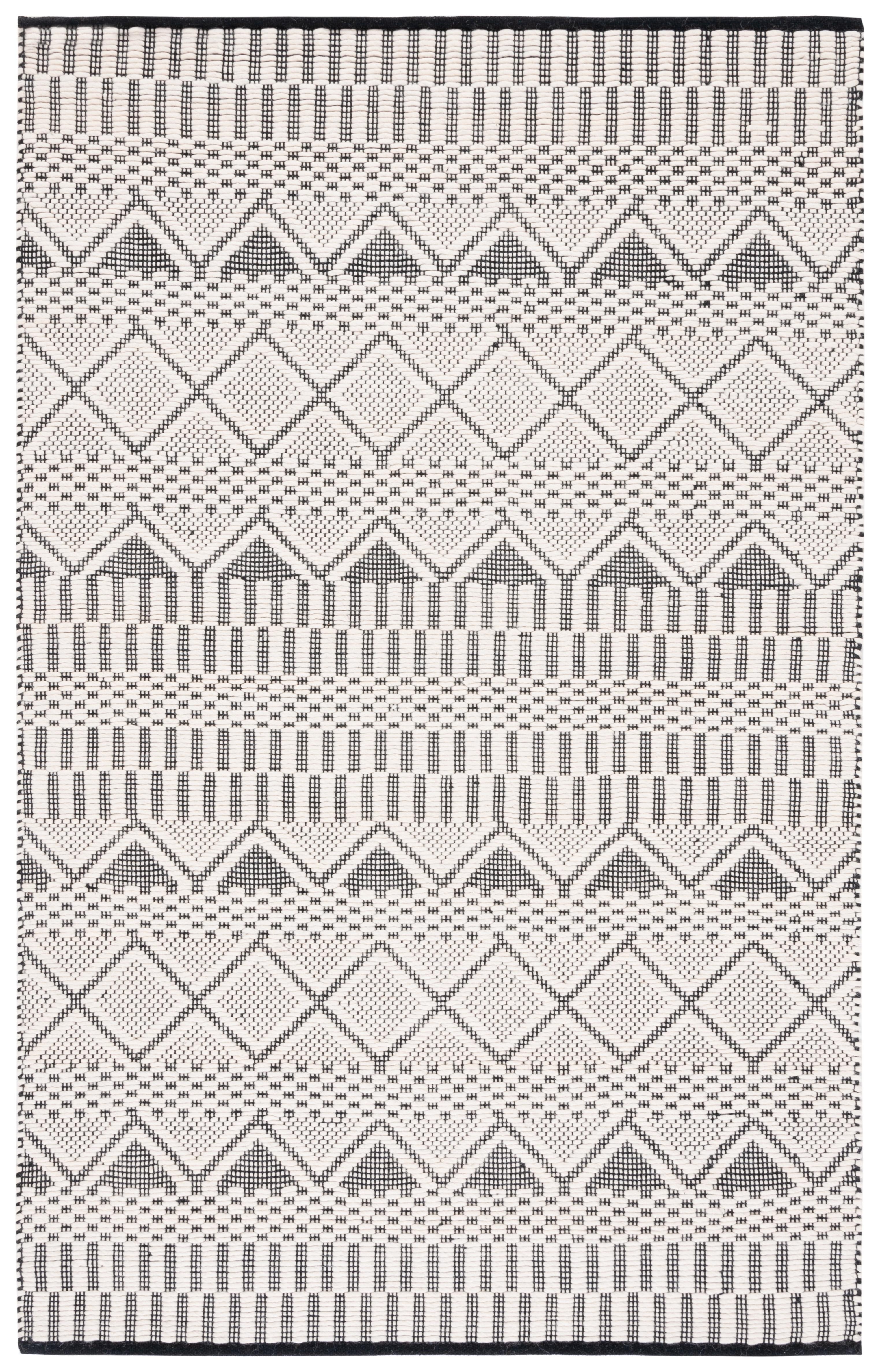 Natura NAT853 Hand Woven Area Rug - Ivory/Black - 3'x5' - Safavieh.