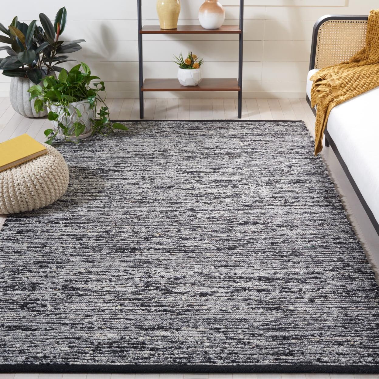 Natura NAT925 Flat Weave Indoor Area Rug - Black - 8'x10' - Safavieh