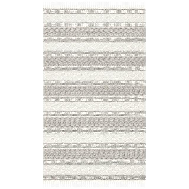 Natura NAT859 Hand Woven Indoor Accent Rug - Ivory/Grey - 3'x5' - Safavieh