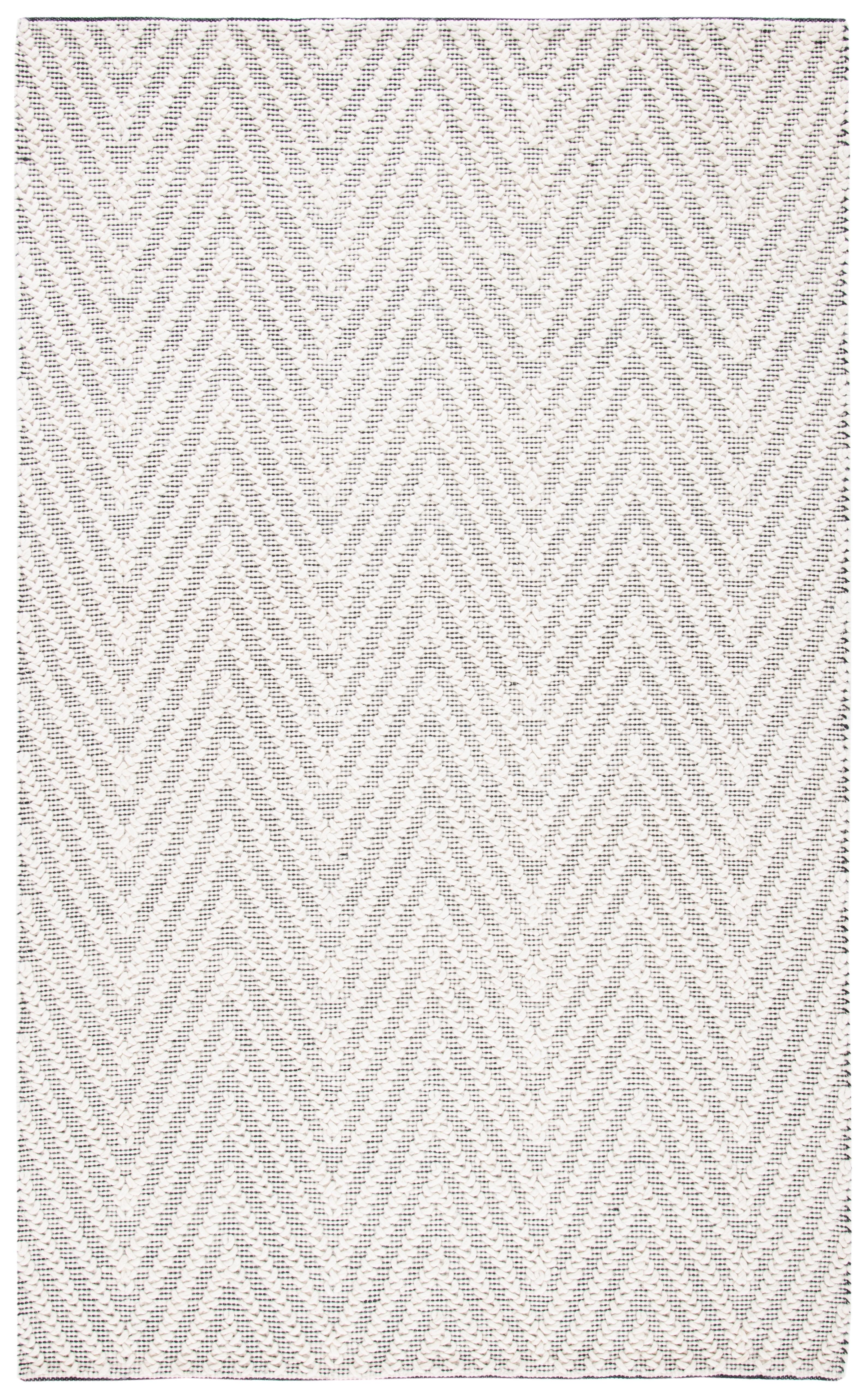 Natura NAT277 Flat Weave Indoor Area Rug - Ivory/Black - 4'x6' - Safavieh