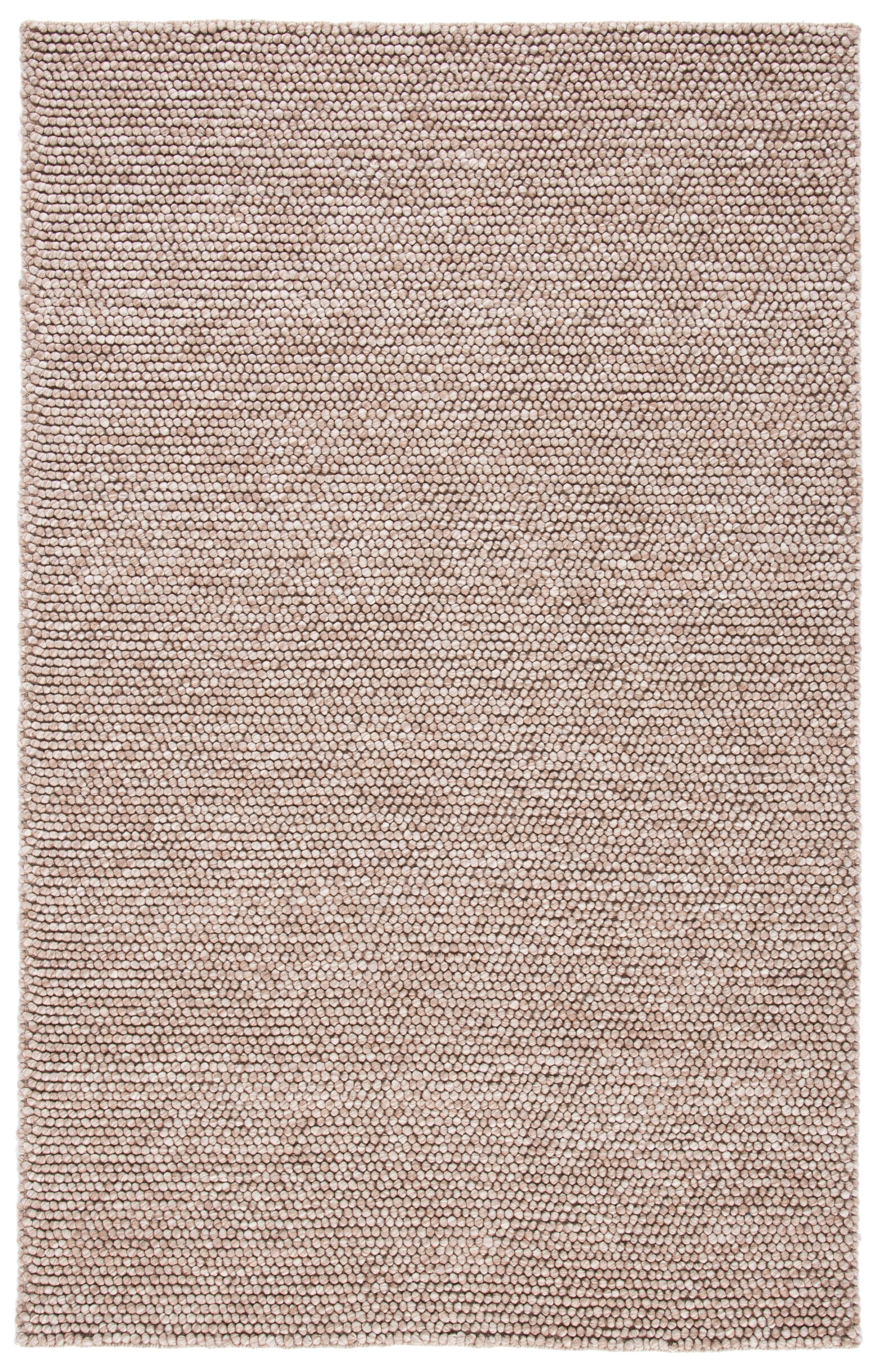 Natura Brown Hand Woven Wool Area Rug, 5' x 8'