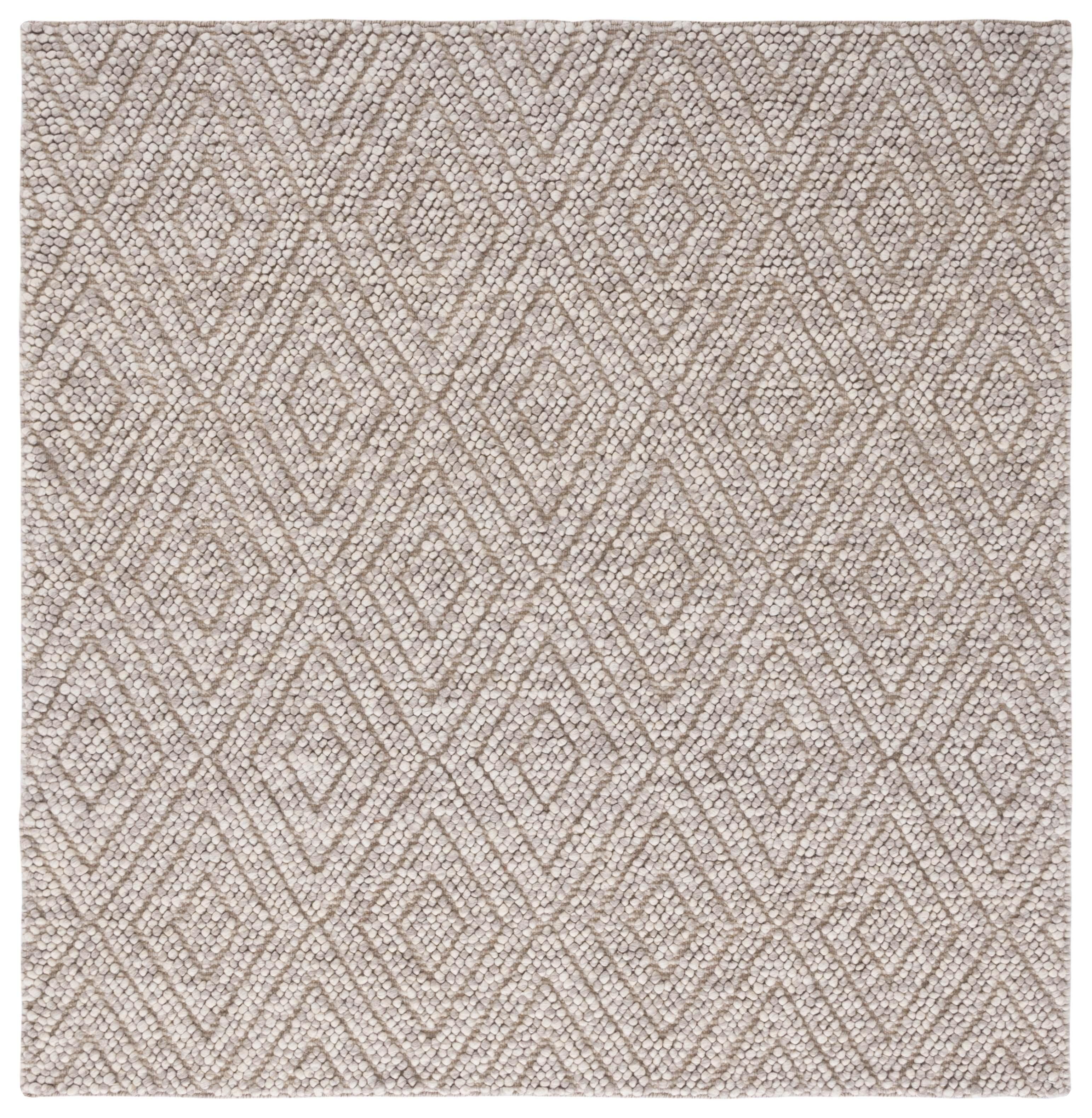 Ivory Elegance Hand-Tufted Wool 6' Square Rug